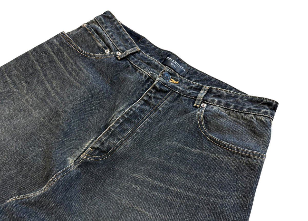 Balenciaga Denim Jeans Washed Black