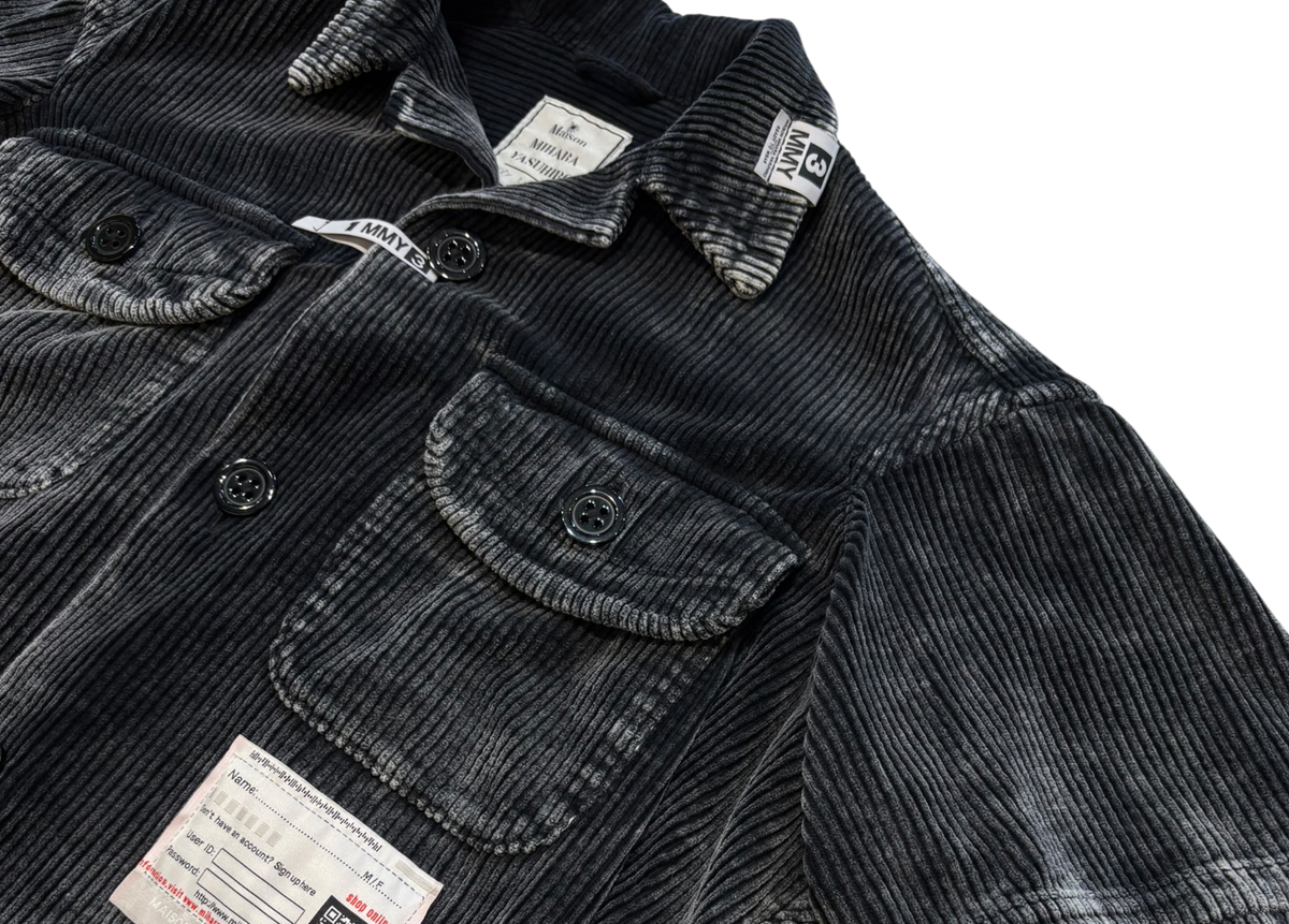 Mihara Yasuhiro Shirt Amateur Sewn Like Corduroy Grey