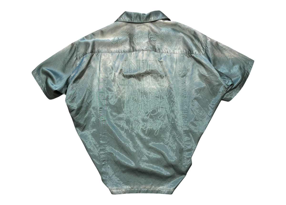 Mihara Yasuhiro Shirt Firewalk Satin Green