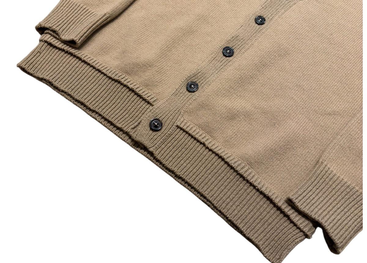 Maison Margiela Cardigan V-Neck Elbow Patch Beige