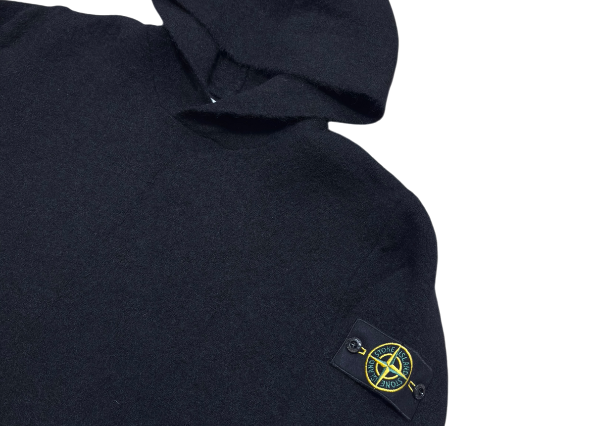 Stone Island Knit Hoodie Black