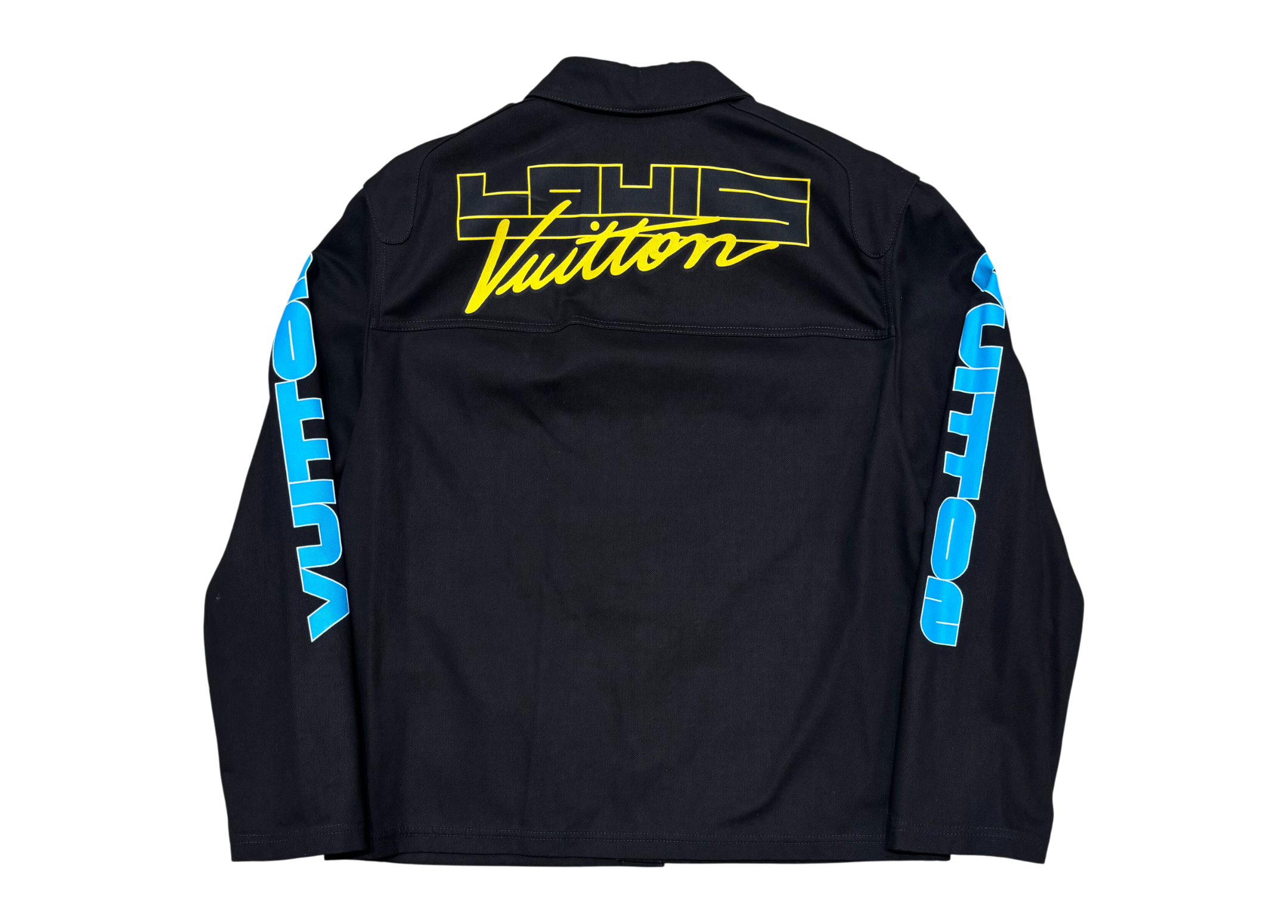 Louis Vuitton Jacket Denim Black Racing COND NEW