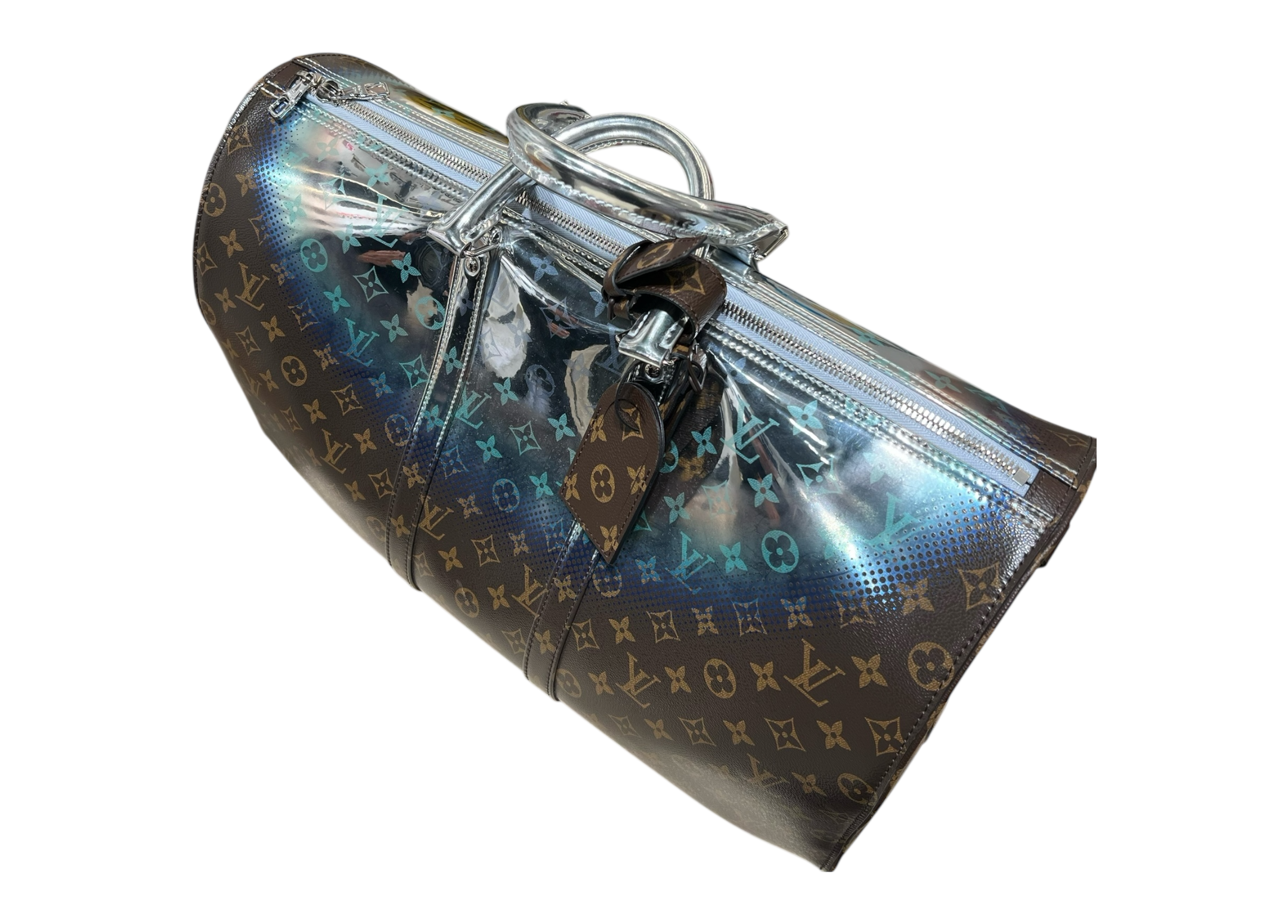 Louis Vuitton Keepall Bandouliere 50 Brown Monogram Nebula COND 9.8/10