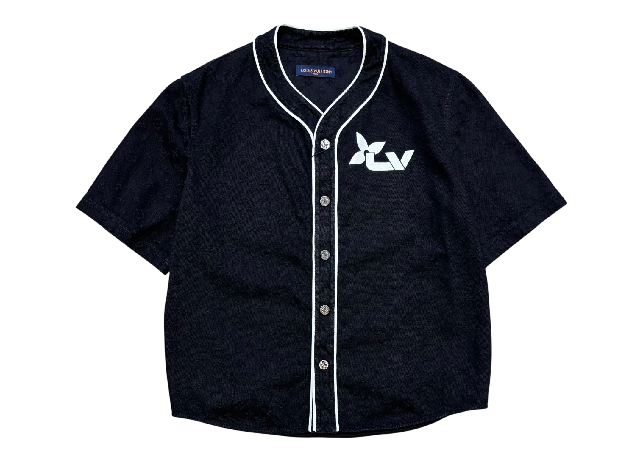 Louis Vuitton Shirt Denim Black Monogram COND NEW