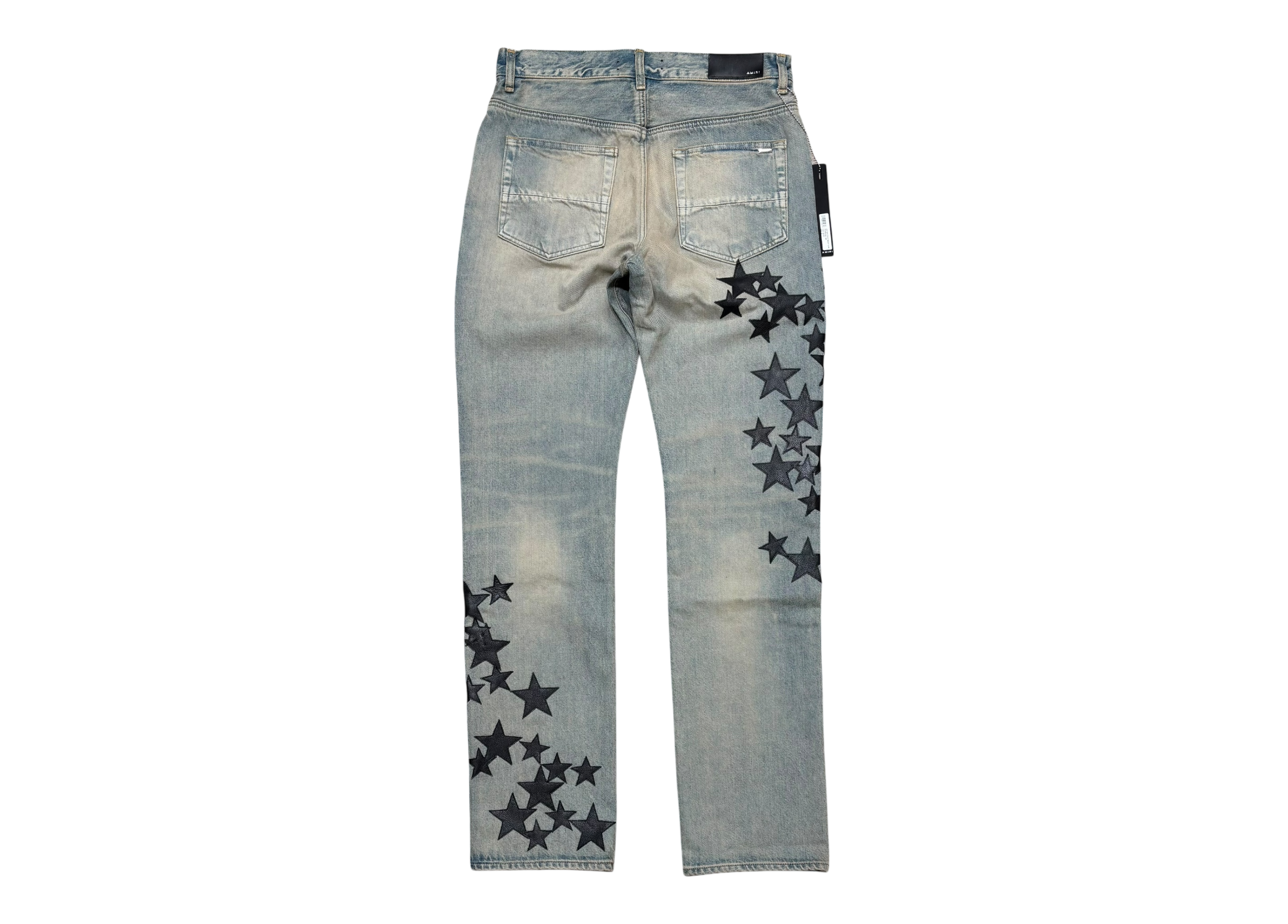 Amiri Denim Jeans Leather Stars COND NEW