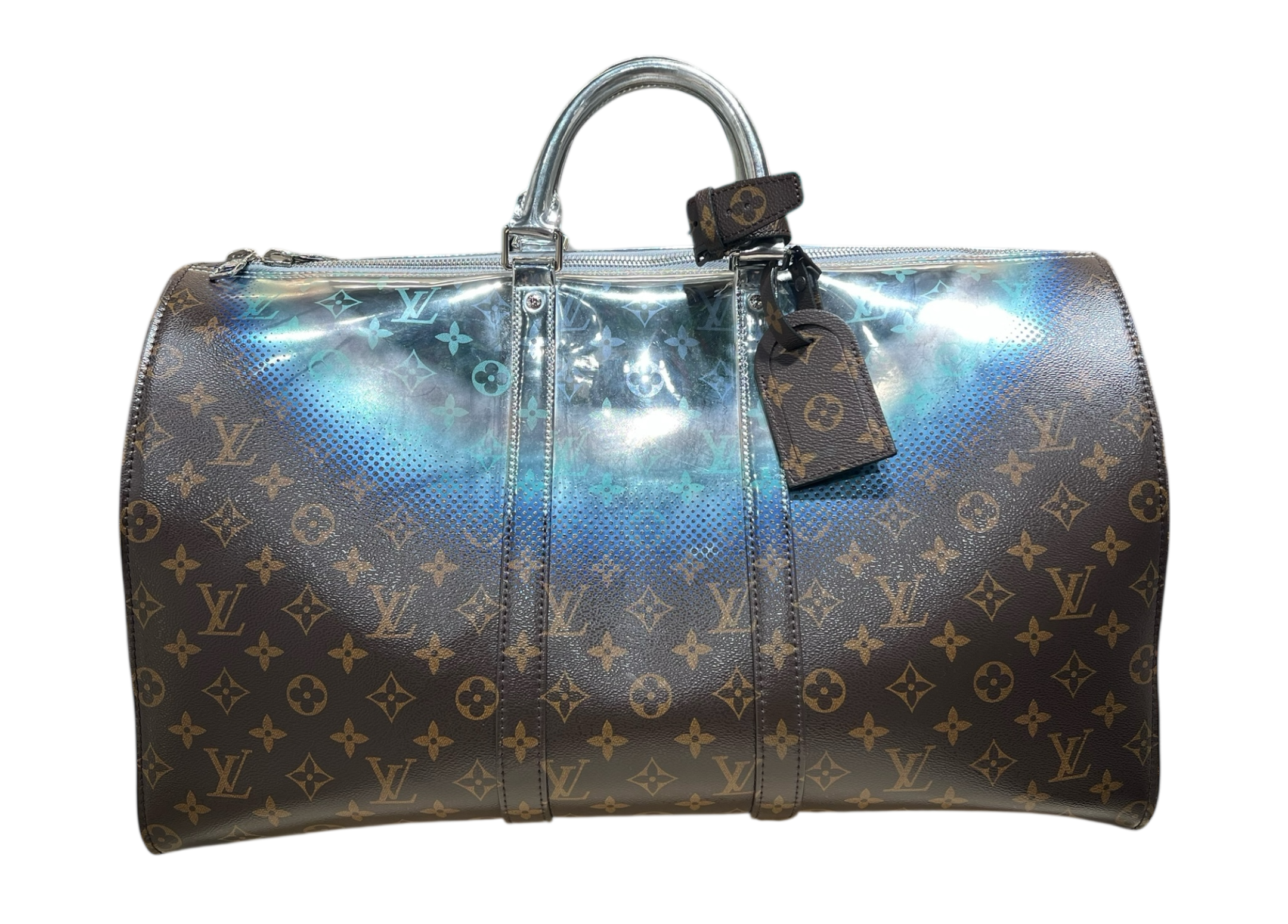 Louis Vuitton Keepall Bandouliere 50 Brown Monogram Nebula COND 9.8/10