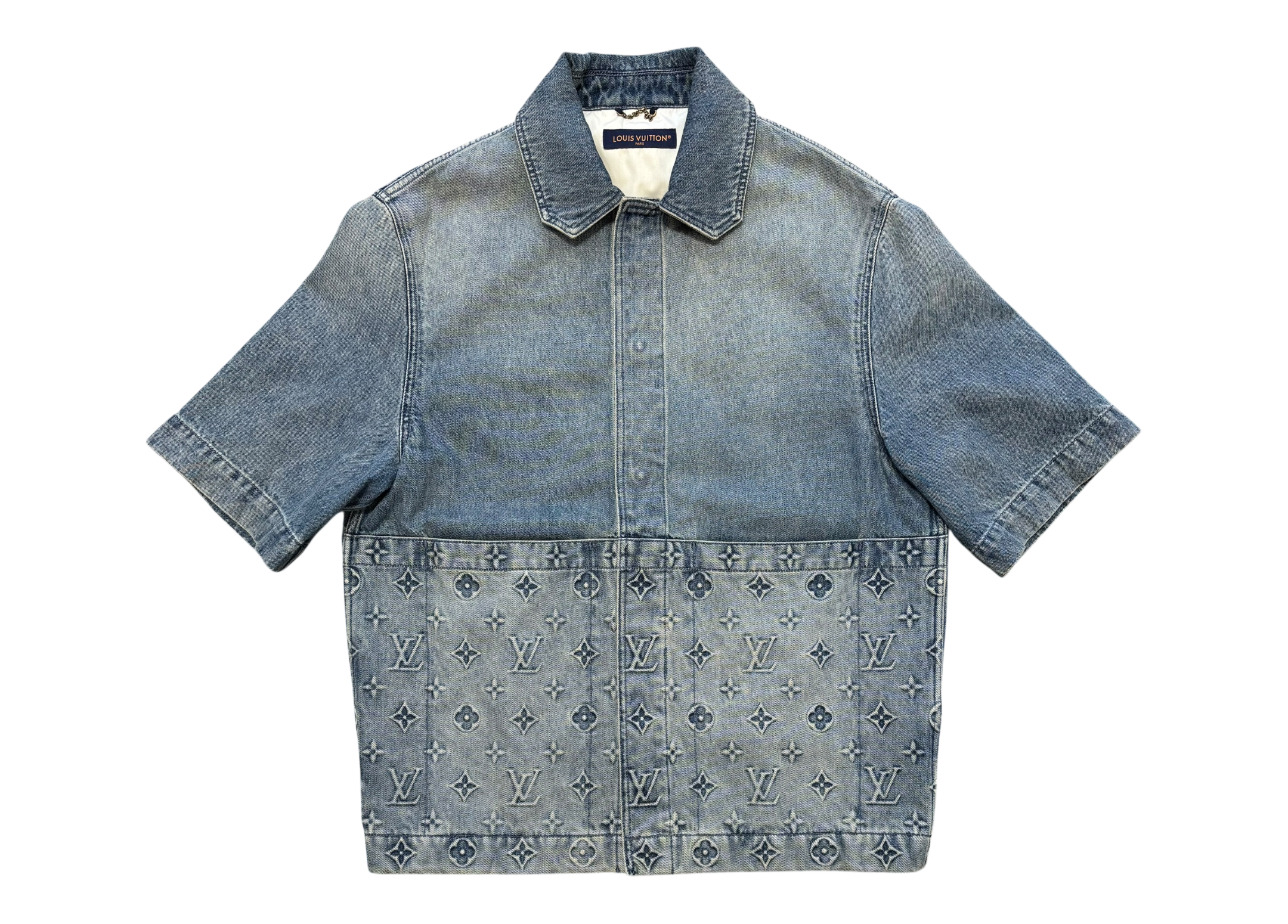 Louis Vuitton Denim Shirt Monogram COND 9.5/10