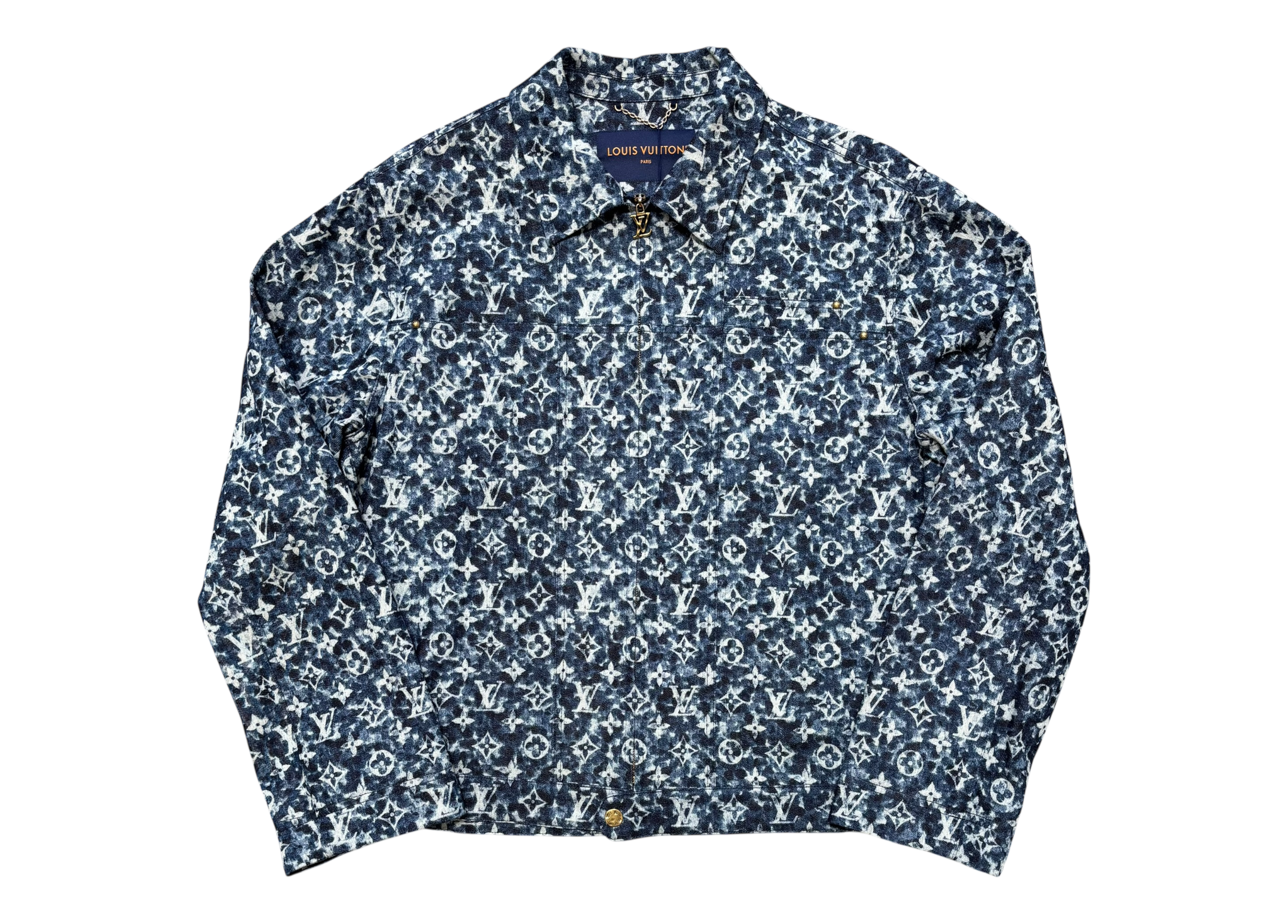 Louis Vuitton Zip Denim Shirt Monogram COND NEW