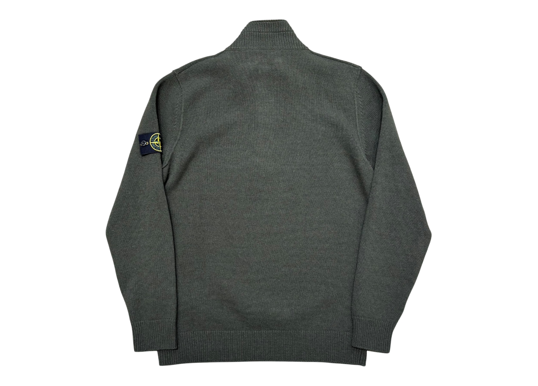 Stone Island Sweater Quarter Botton Zip Green COND 9.5/10