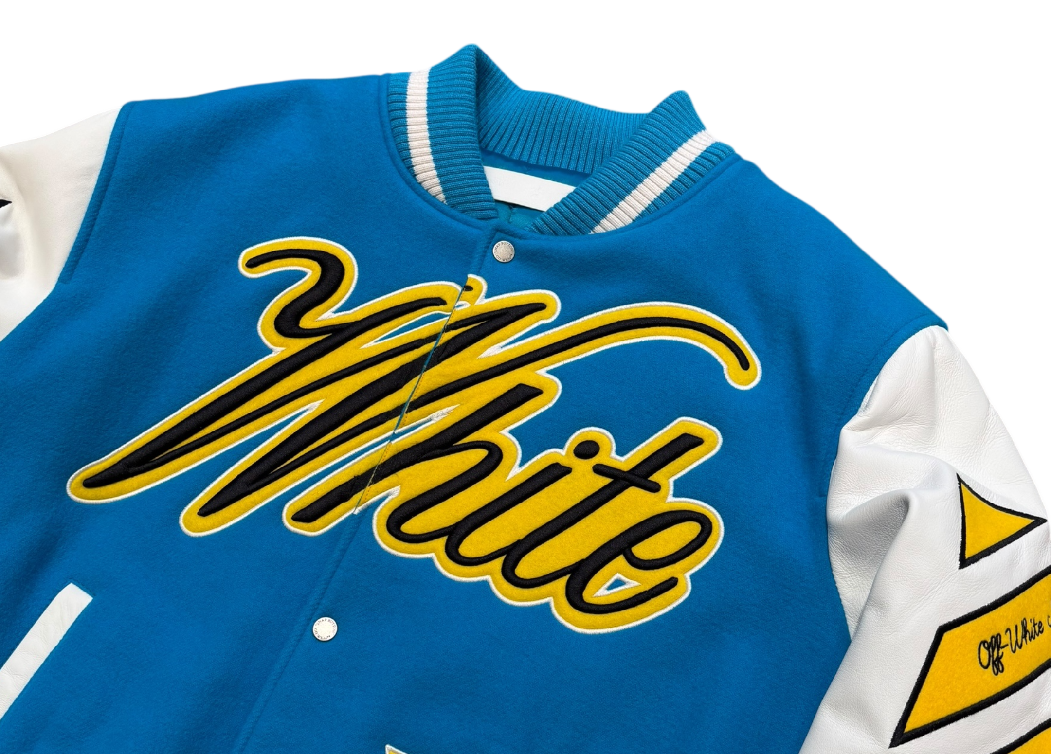 Off-White Varsity Jacket Azure Yellow COND NEW