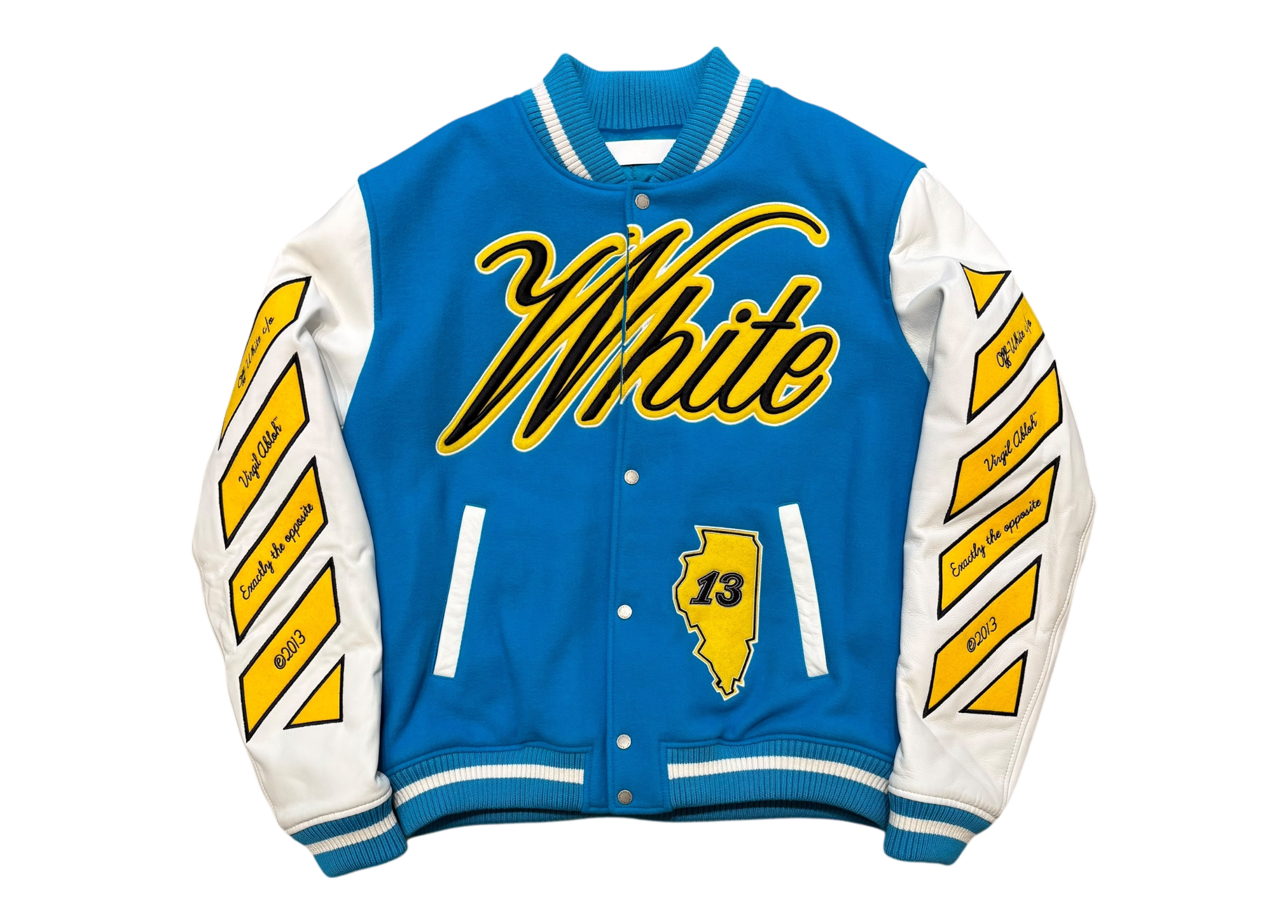 Off-White Varsity Jacket Azure Yellow COND NEW
