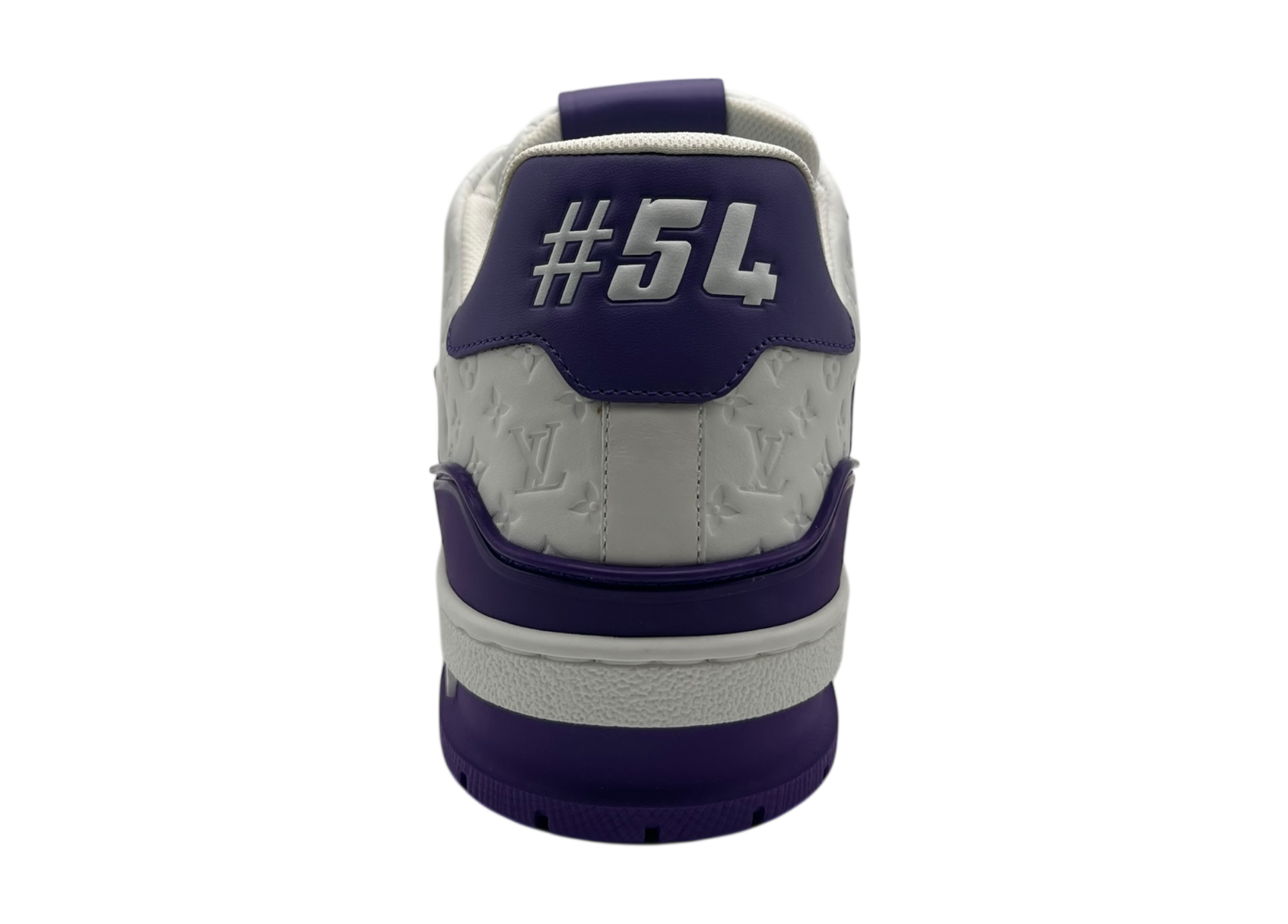 Louis Vuitton Trainer White Purple Monogram COND NEW (NO BOX)