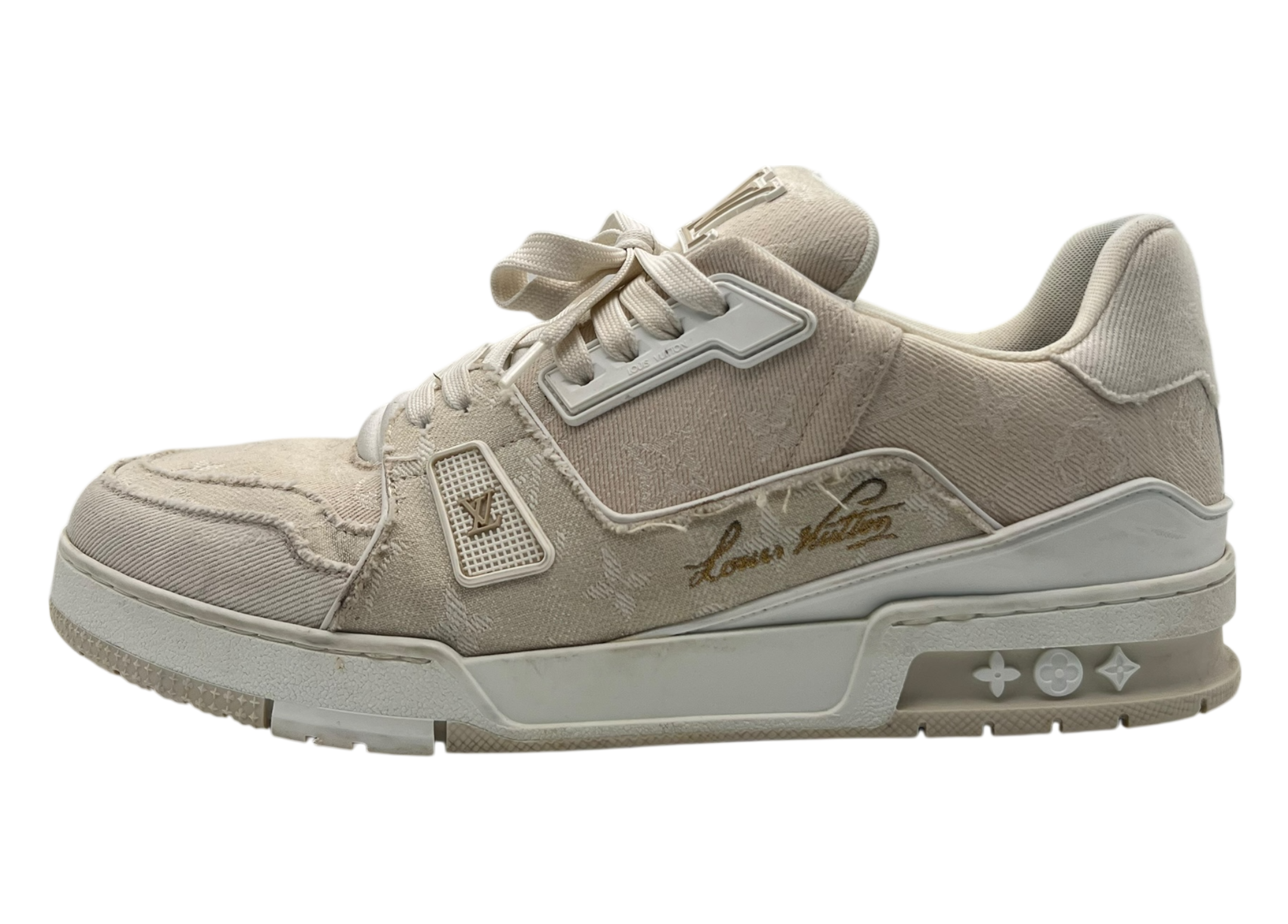 Louis Vuitton Trainer Canvas Beige COND 8/10 (OG NONE)