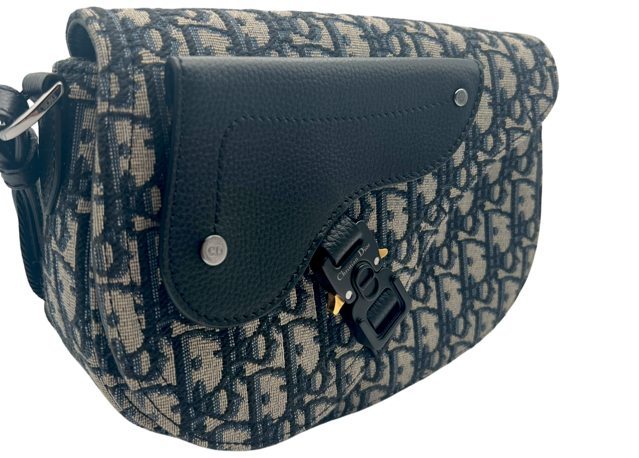 Dior Saddle Shoulder Bag Jacuard Oblique COND 9/10