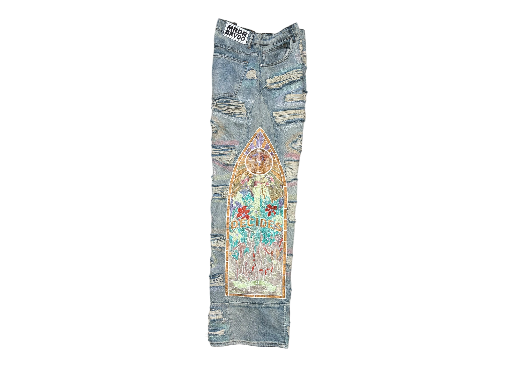 Who Decides War Denim Jeans Flare Distressed COND 10/10