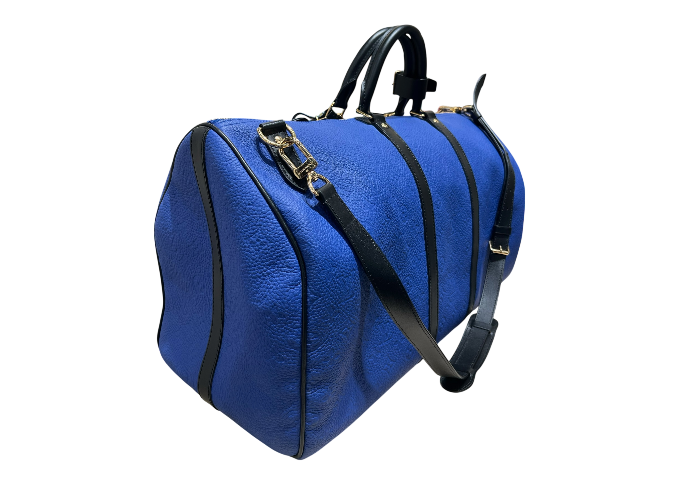 Louis Vuitton NBA Keepall Bandouliere 55 Leather Blue COND 9.5/10