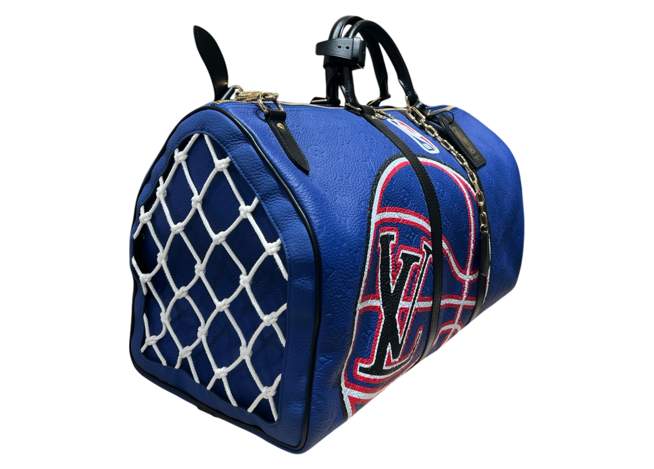 Louis Vuitton NBA Keepall Bandouliere 55 Leather Blue COND 9.5/10