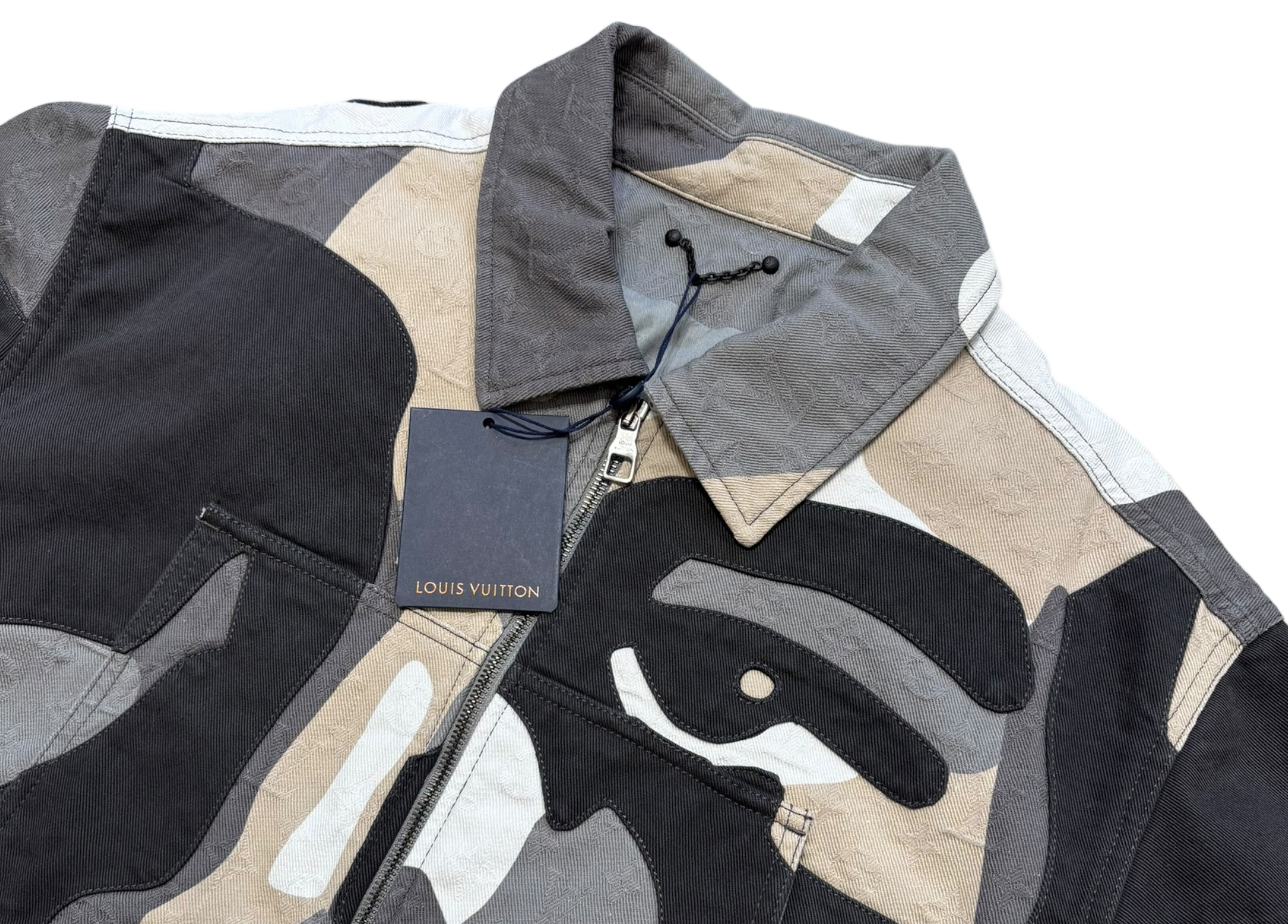 Louis Vuitton Denim Jacket Patchwork Monogram Kid Super COND NEW