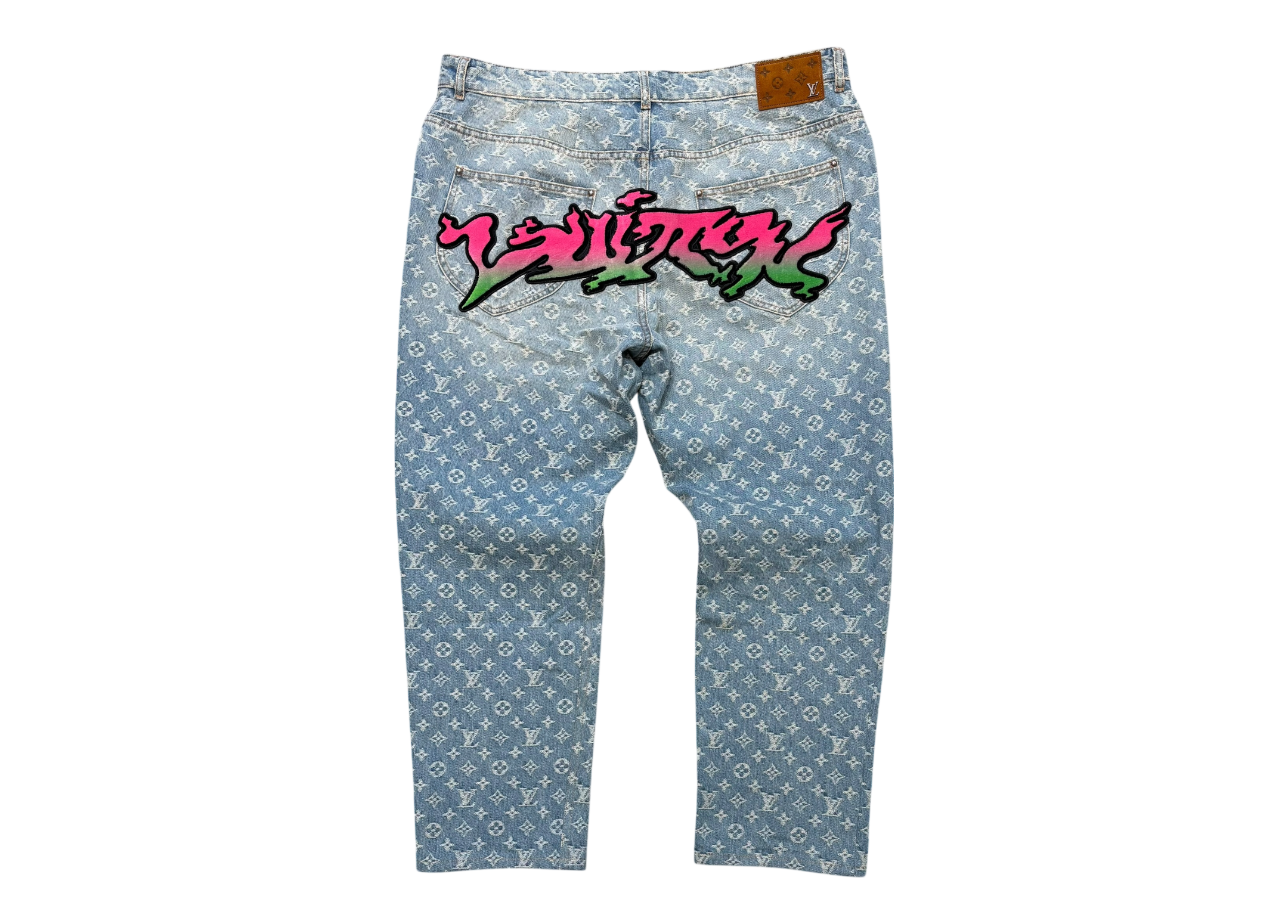 Louis Vuitton Denim Jeans Graffiti Monogram COND 9/10