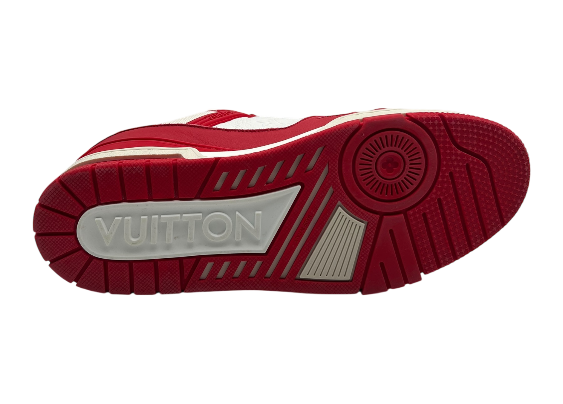 Louis Vuitton Trainer White Red Virgil LV Tag COND 9.8/10 (NO BOX)