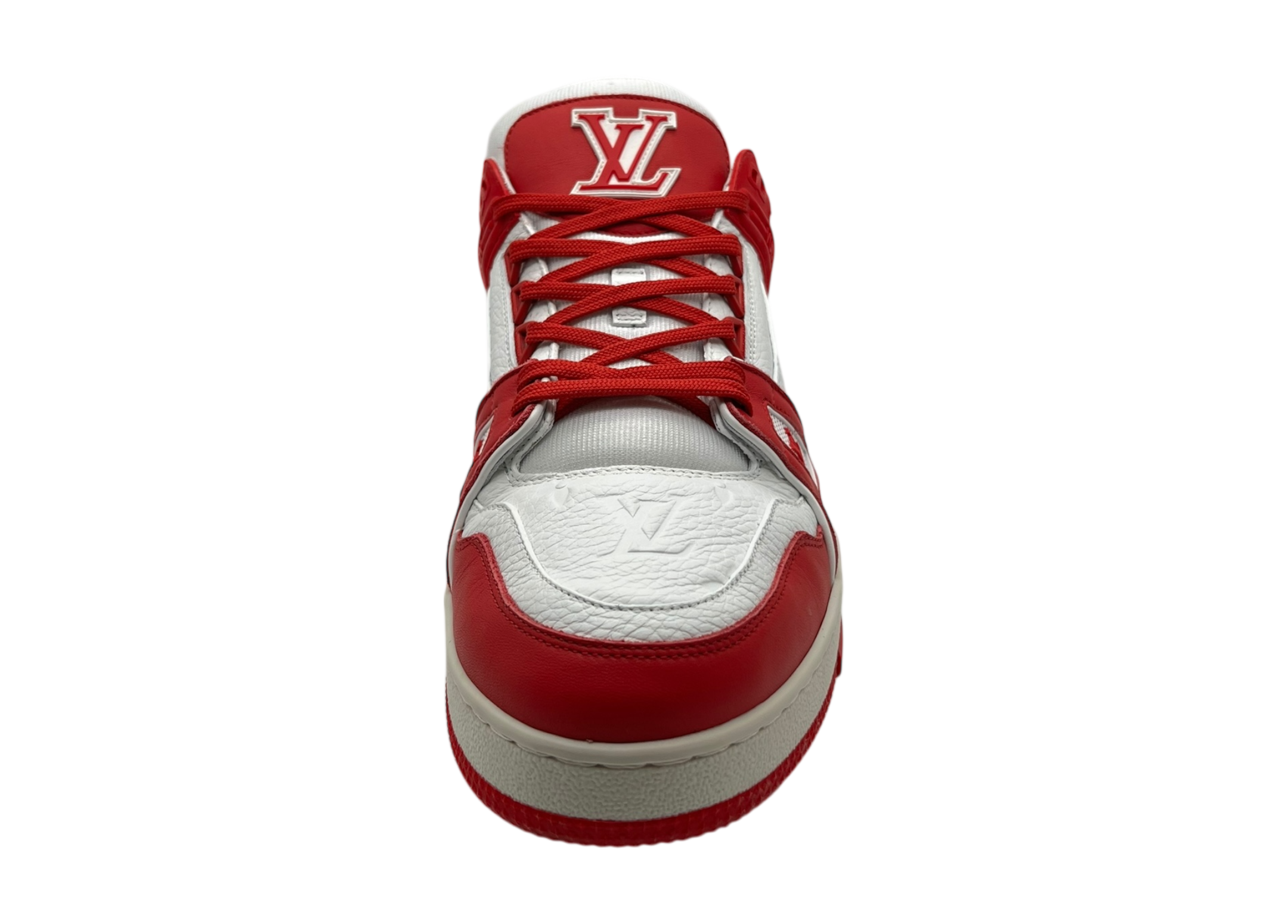 Louis Vuitton Trainer White Red Virgil LV Tag COND 9.8/10 (NO BOX)