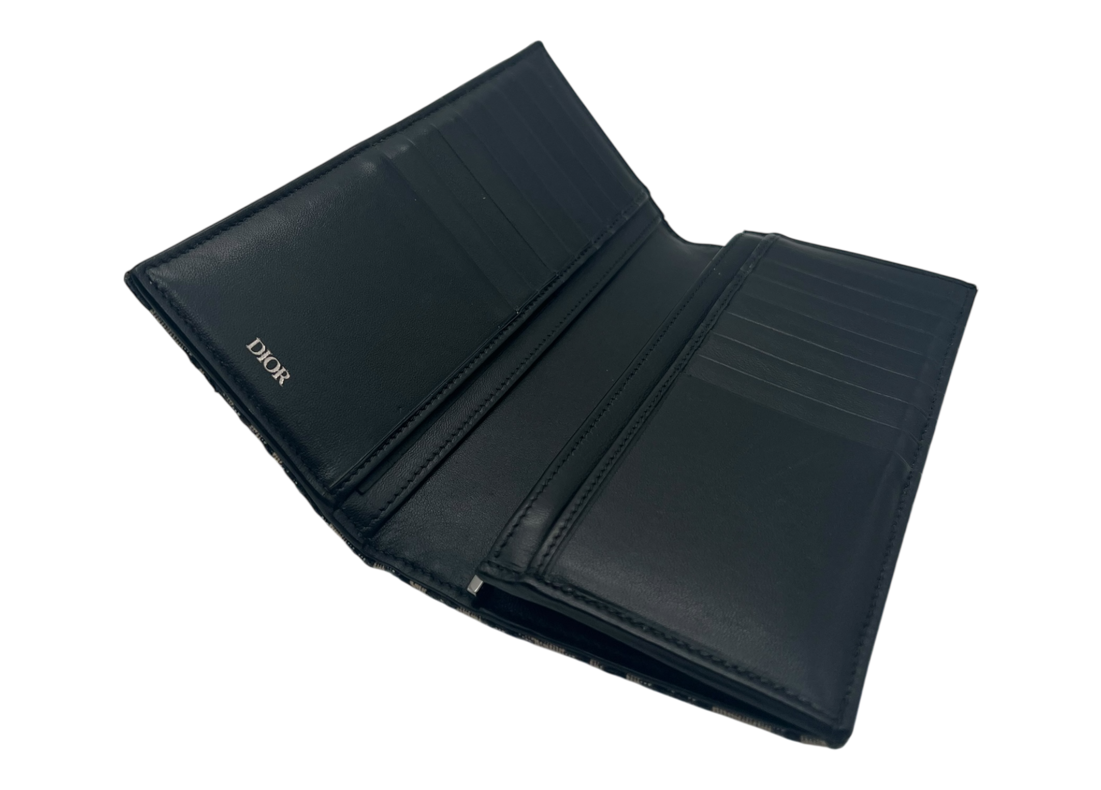 Dior Long Wallets Jacquard Oblique COND 9/10