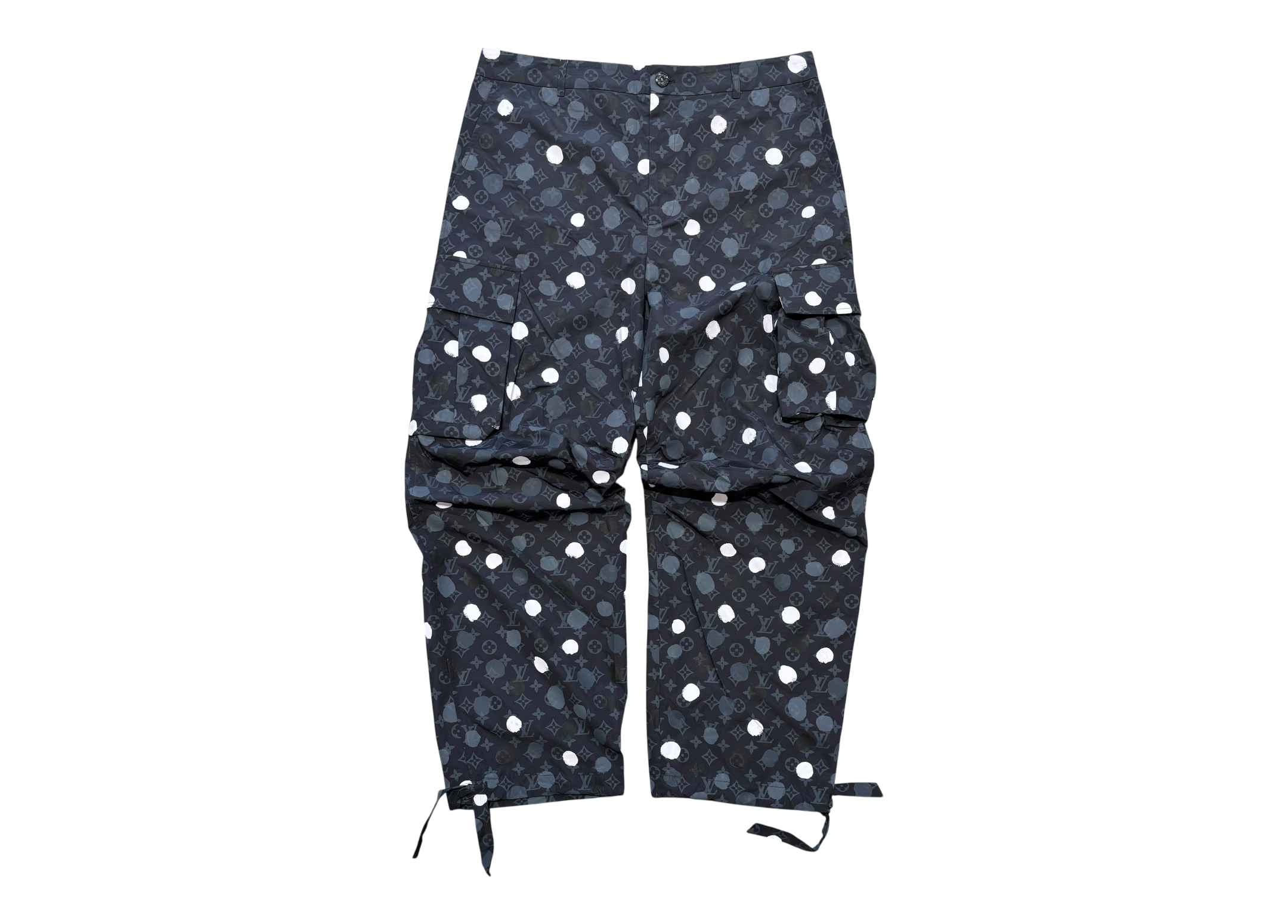 Louis Vuitton Pants Cargo Black White Yayaoi Kusama COND 9.9/10