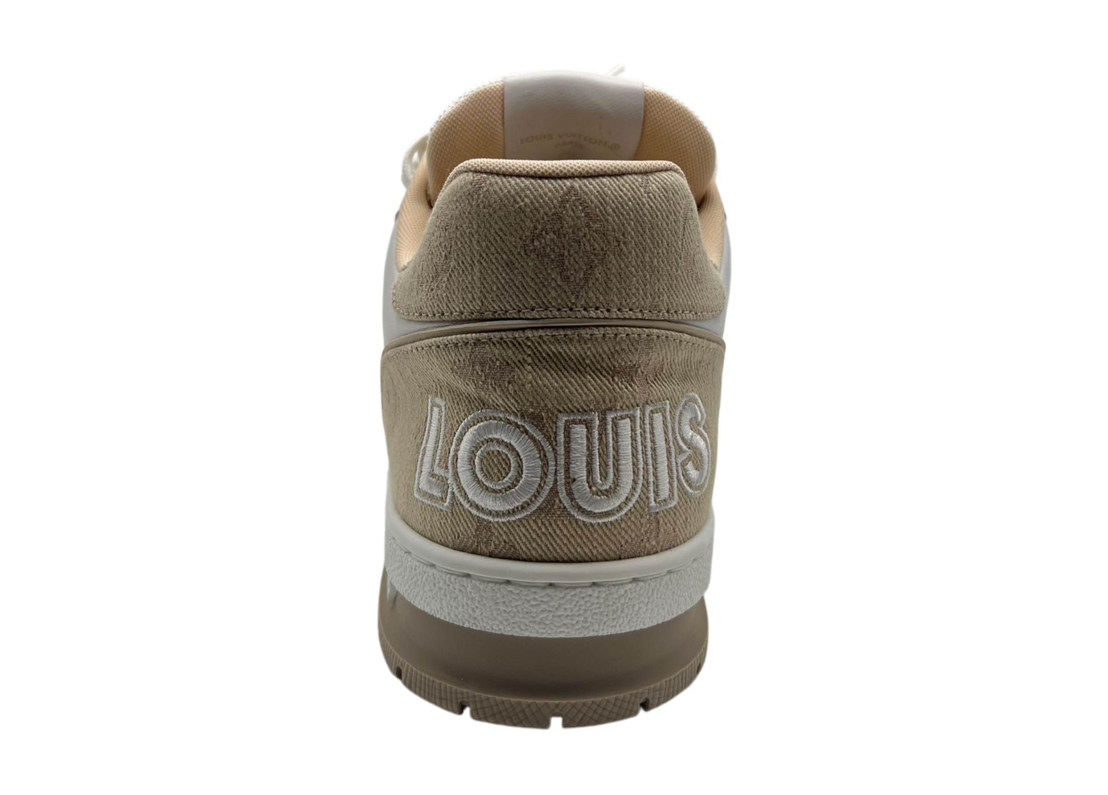 Louis Vuitton Trainer Denim Beige Strap COND 9.5/10 (NO BOX)