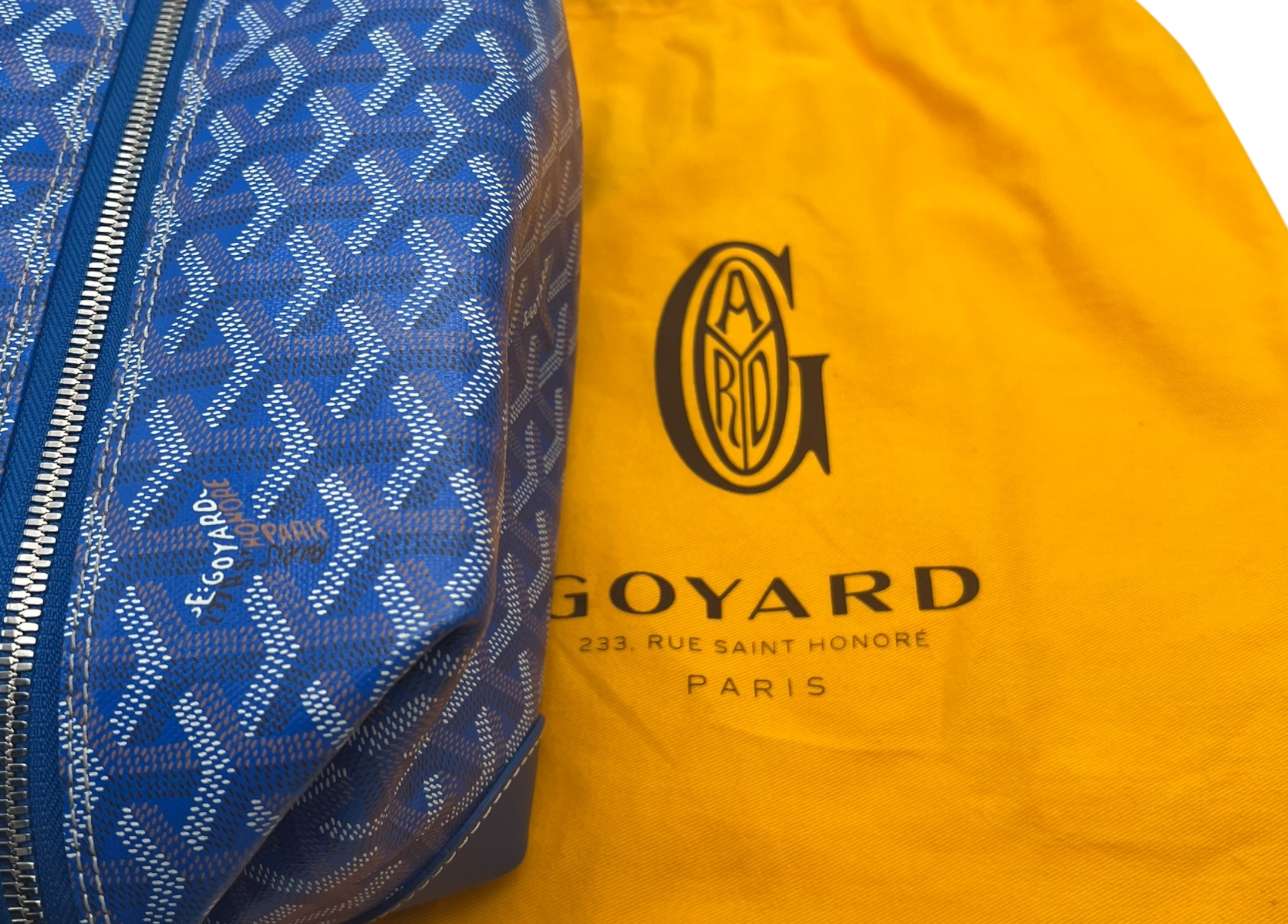 Goyard Bowling 25 Toiletry Bag Blue COND 9.5/10