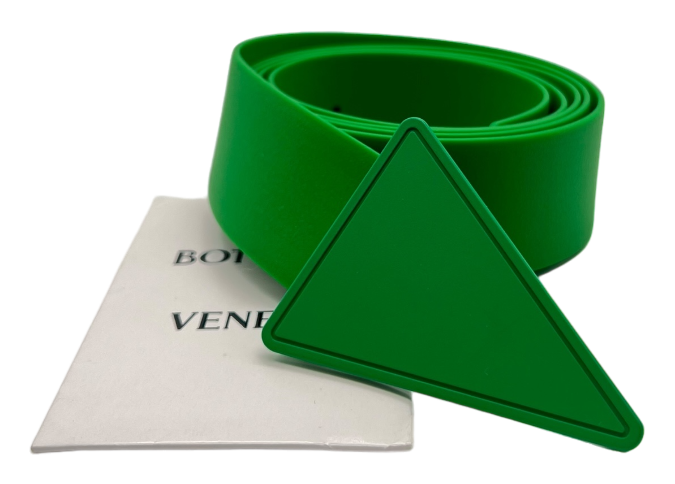 Bottega Veneta Belt Green Rubber COND NEW
