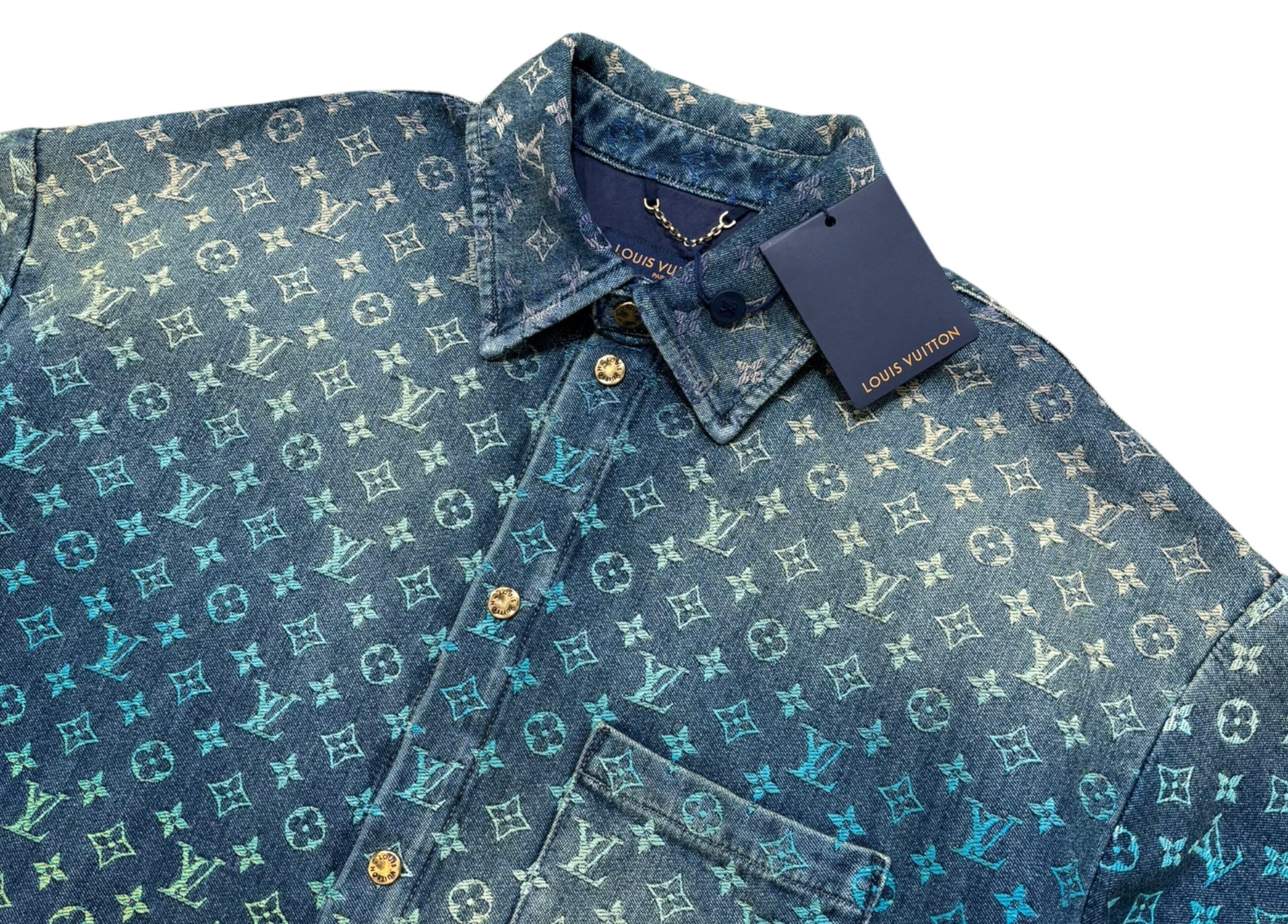 Louis Vuitton Shirt Rainbow Monogram Denim COND NEW