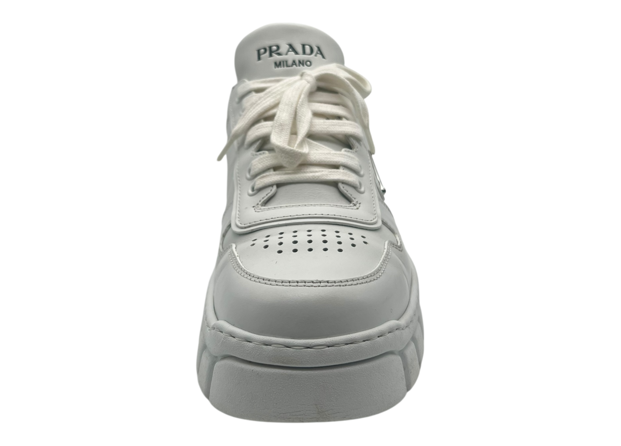Prada Sneakers Leather White COND 9/10 (NO BOX)
