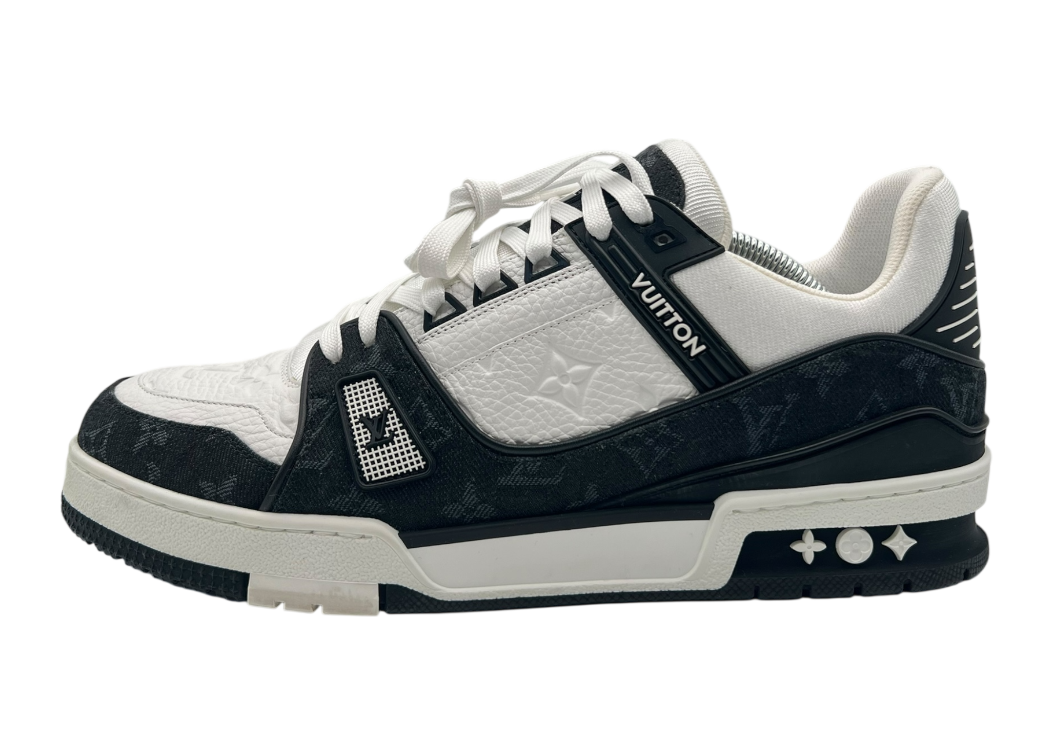 Louis Vuitton Trainer Denim White Black COND 9.8/10 (NO BOX)