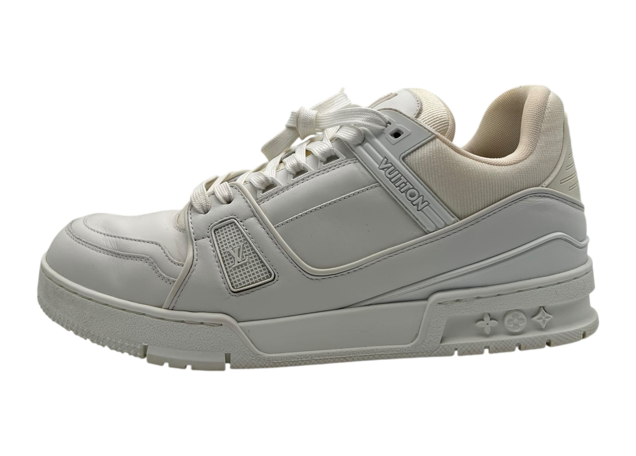 Louis Vuitton Trainer Triple White COND 9/10 (NO BOX)