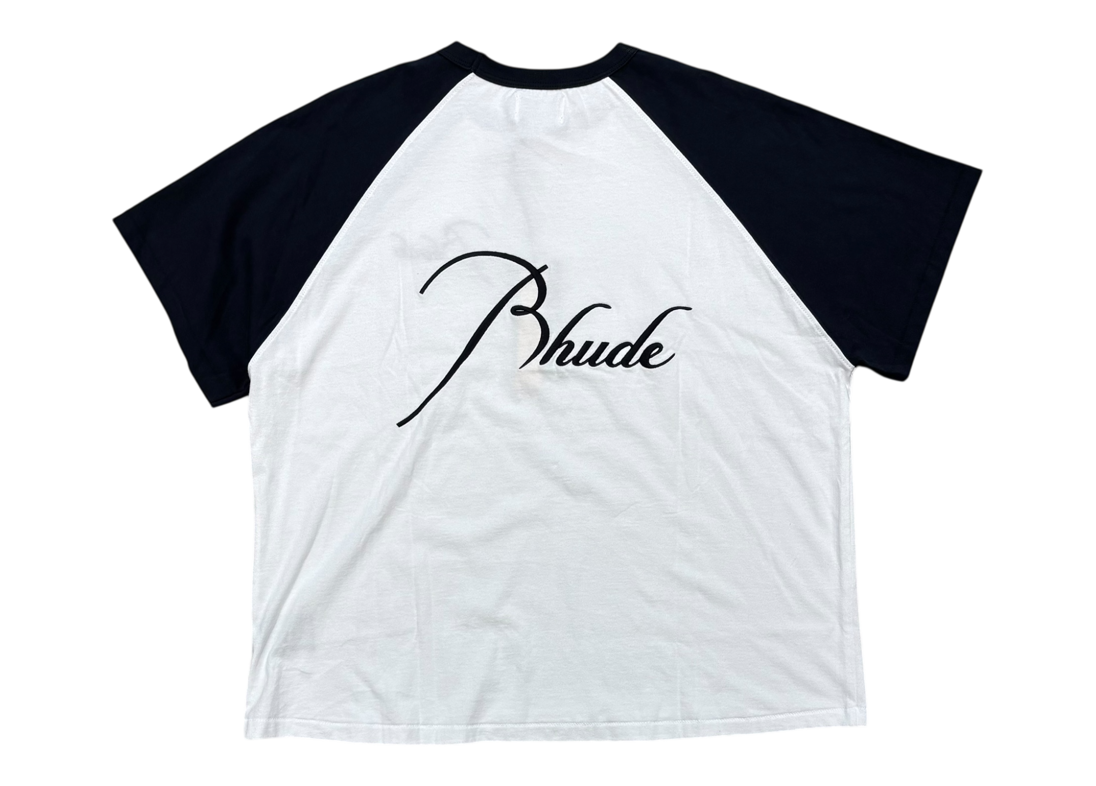 Rhude T-Shirt Logo Navy White COND NEW