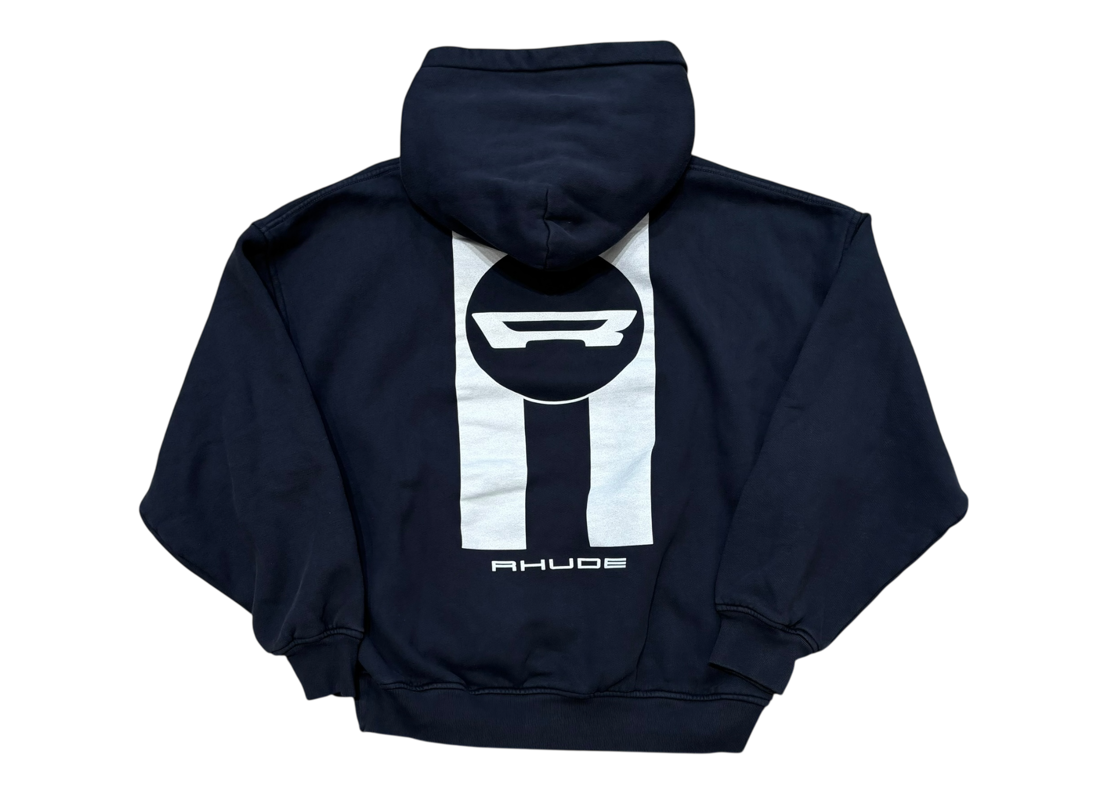 Rhude Hoodie Big Logo R Black COND NEW