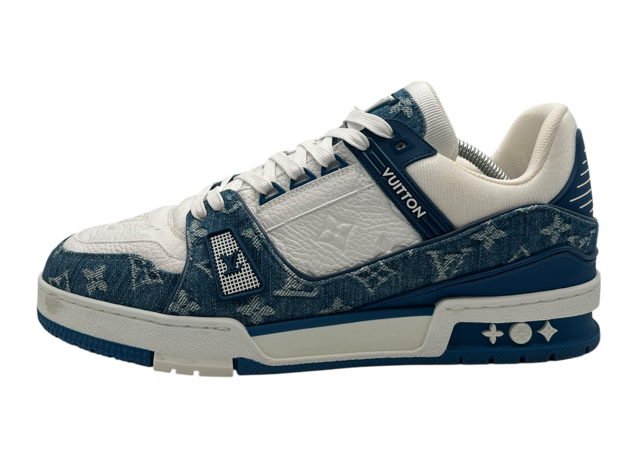 Louis Vuitton Trainer Denim White Blue COND 9.5/10 (NO BOX)