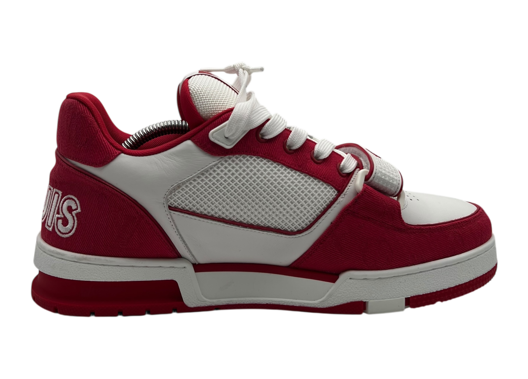 Louis Vuitton Trainer Denim Red Strap COND 10/10 (NO BOX)