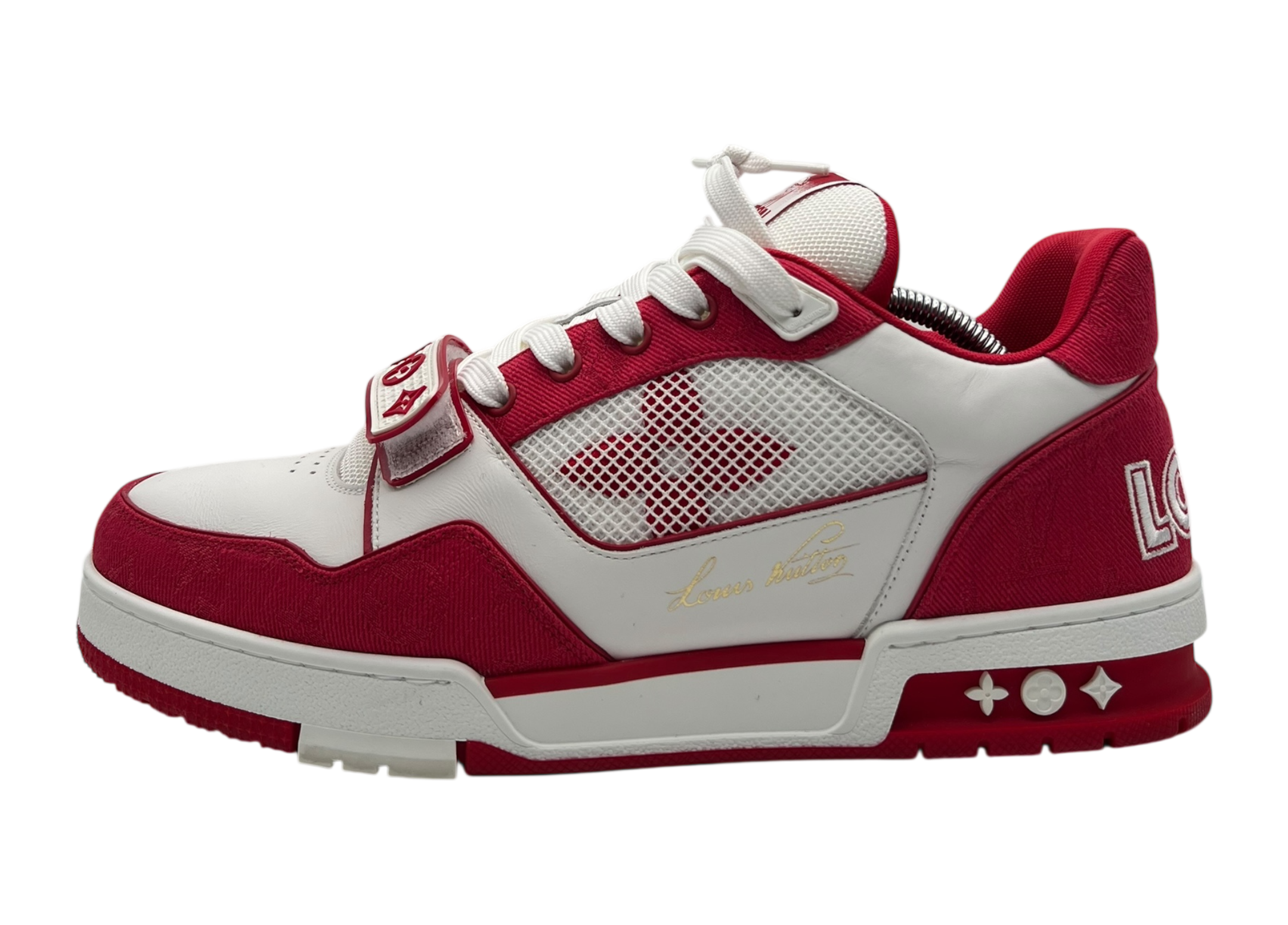 Louis Vuitton Trainer Denim Red Strap COND 10/10 (NO BOX)