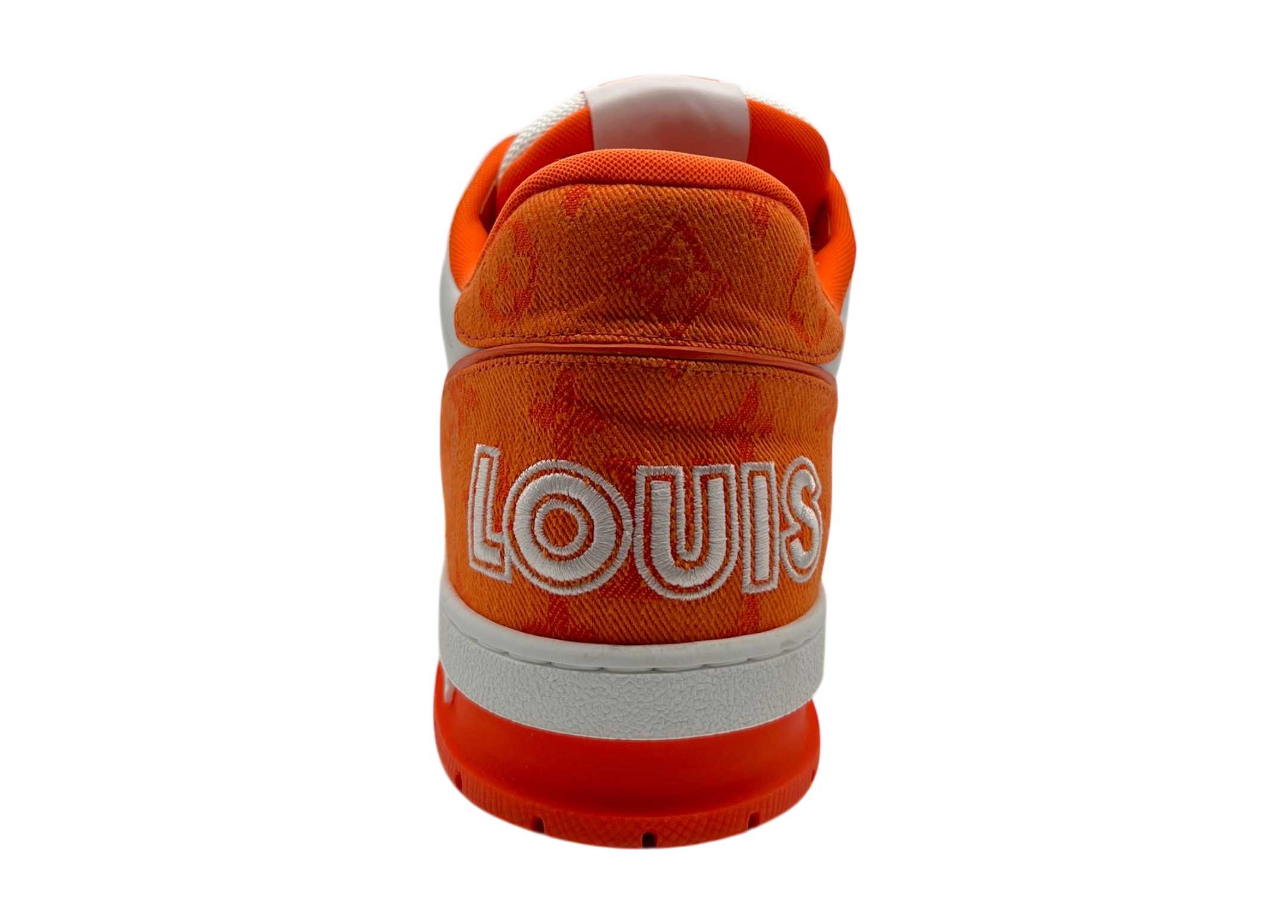 Louis Vuitton Trainer Denim Orange Strap COND 9.8/10 (NO BOX)