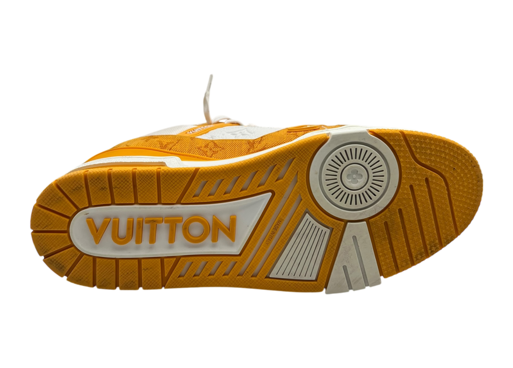 Louis Vuitton Trainer Denim White Yellow COND 9.5/10 (NO BOX)