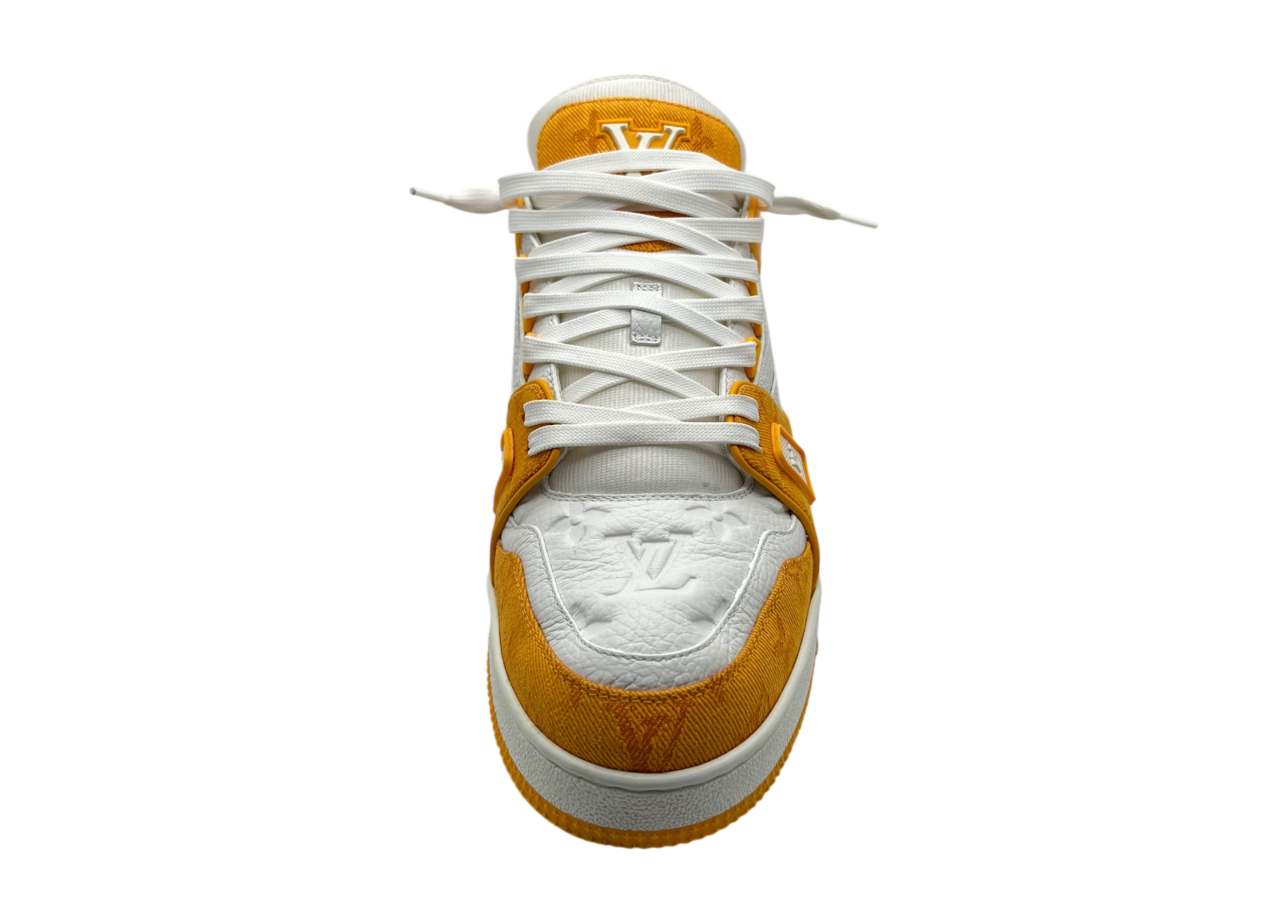 Louis Vuitton Trainer Denim White Yellow COND 9.5/10 (NO BOX)