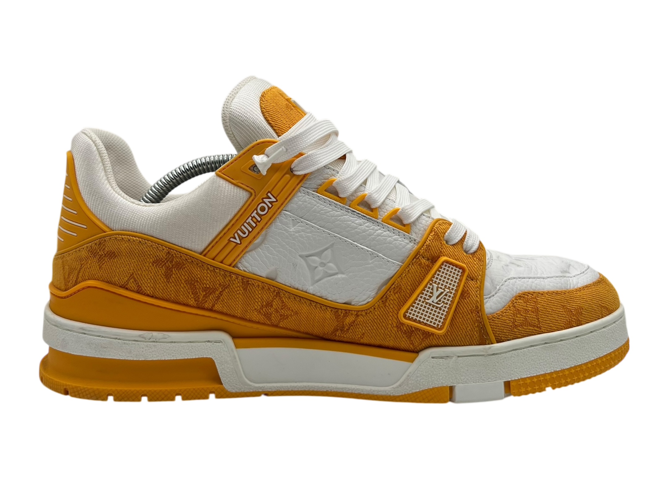 Louis Vuitton Trainer Denim White Yellow COND 9.5/10 (NO BOX)