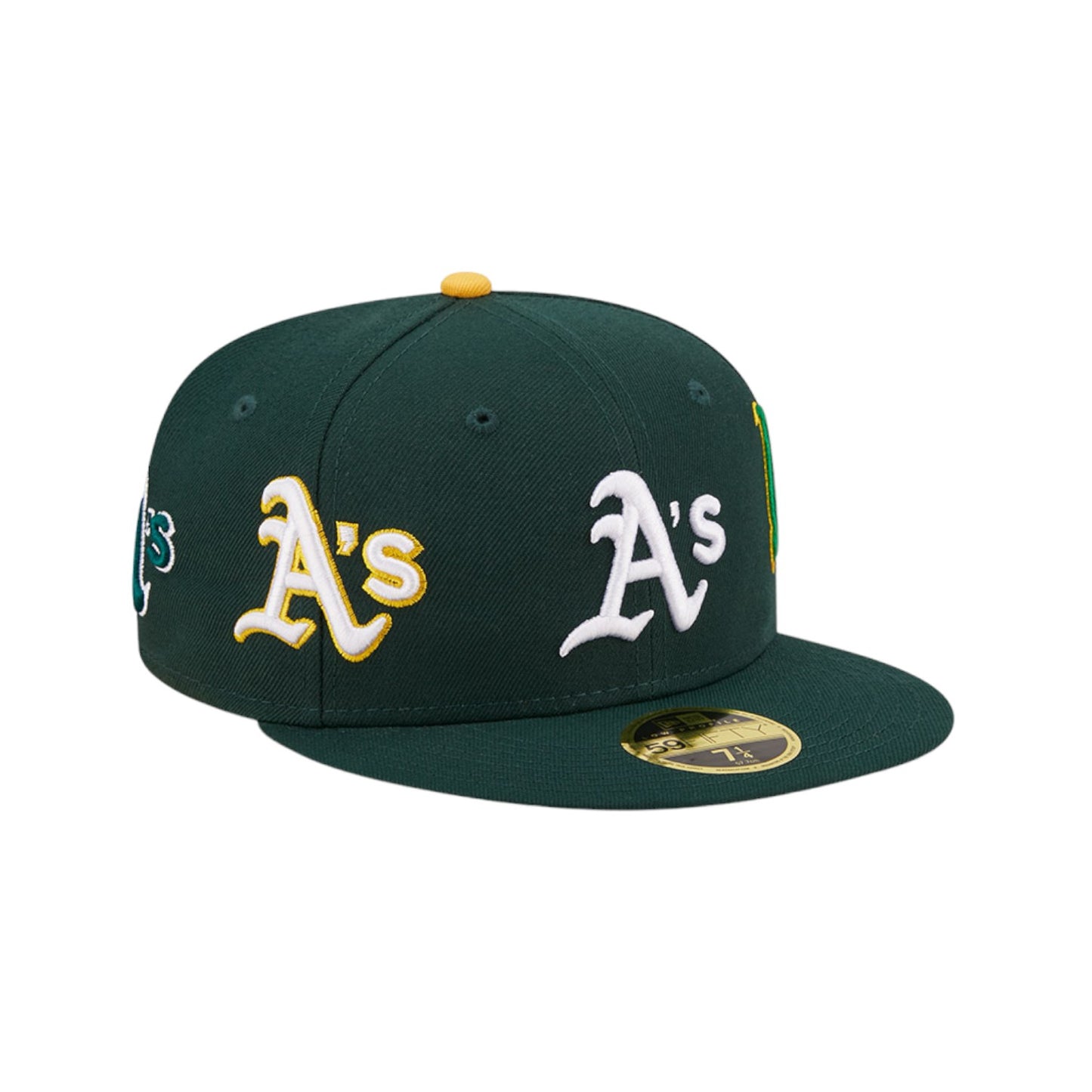 59FIFTY Low Profile Oakland Athletics All Over Logo Green