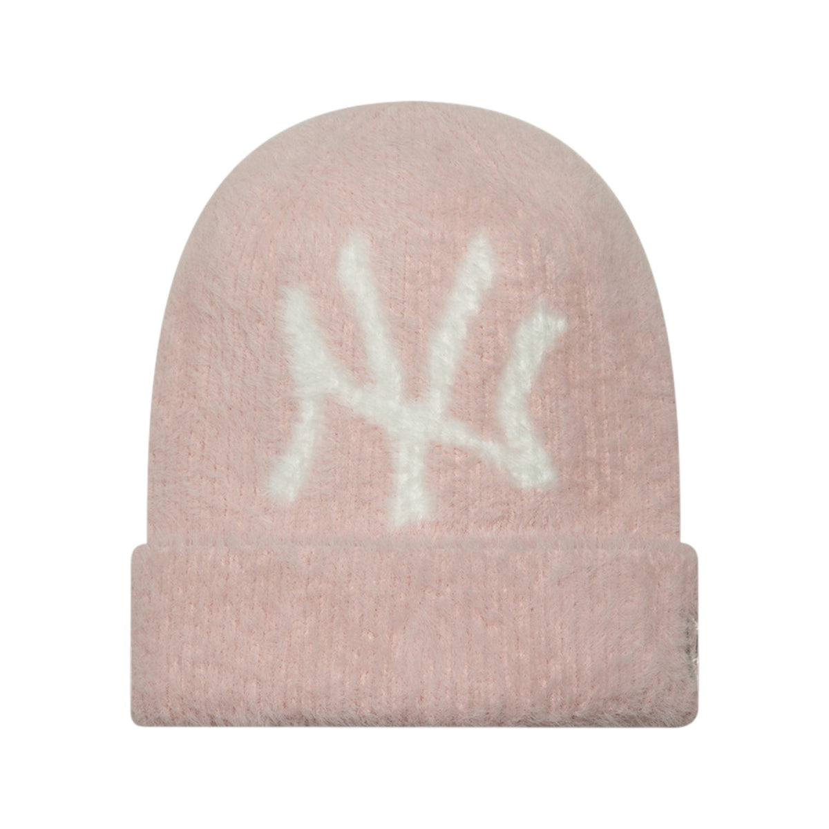 Beanie New York Yankees MLB Fluffy Mohair Pink