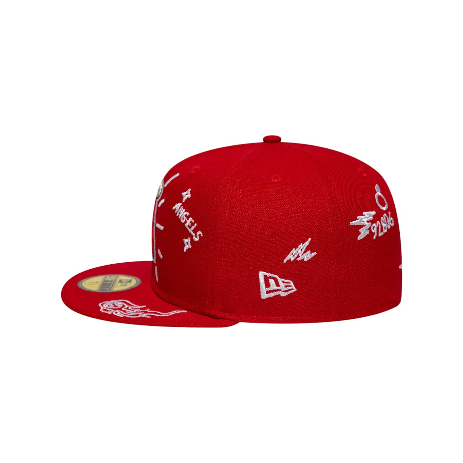59FIFTY LA Angels Scribble MLB Red