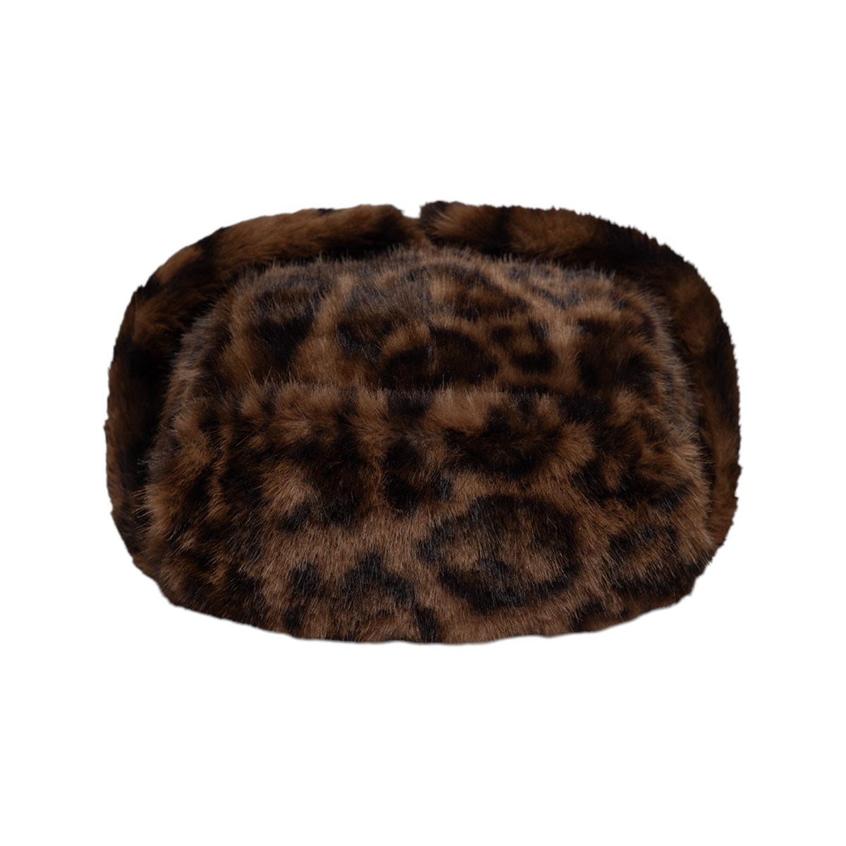 Trapper Faux Fur Leopard Brown