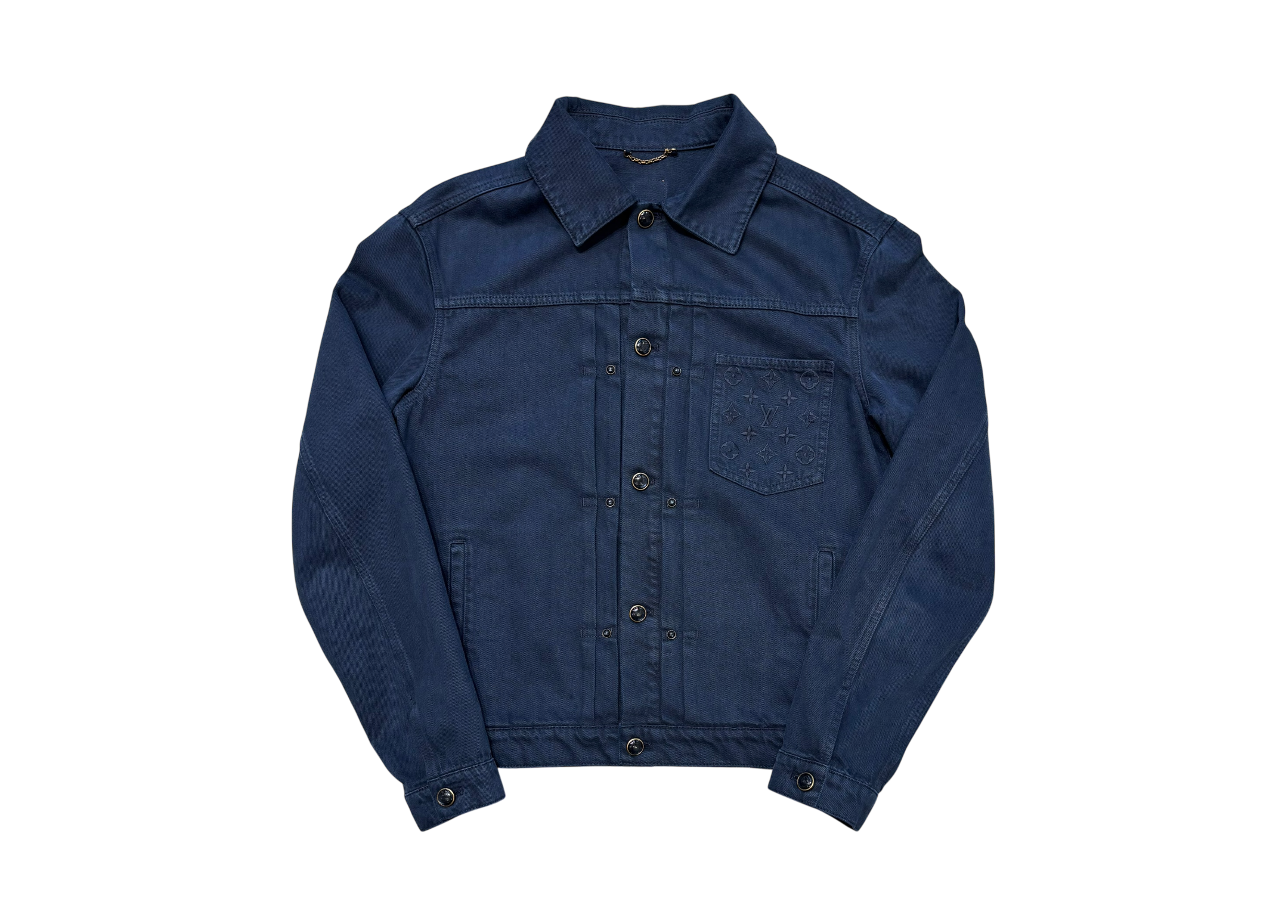 Louis Vuitton Trucker Denim Jacket Monogram Navy COND 9.5/10
