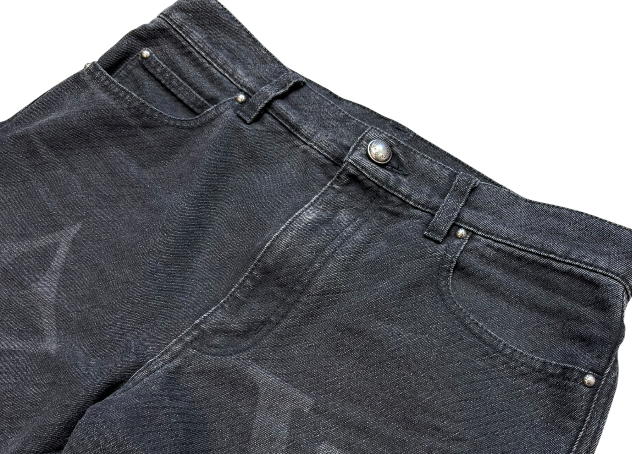 Louis Vuitton Denim Jeans Monogram Black COND 9.5/10