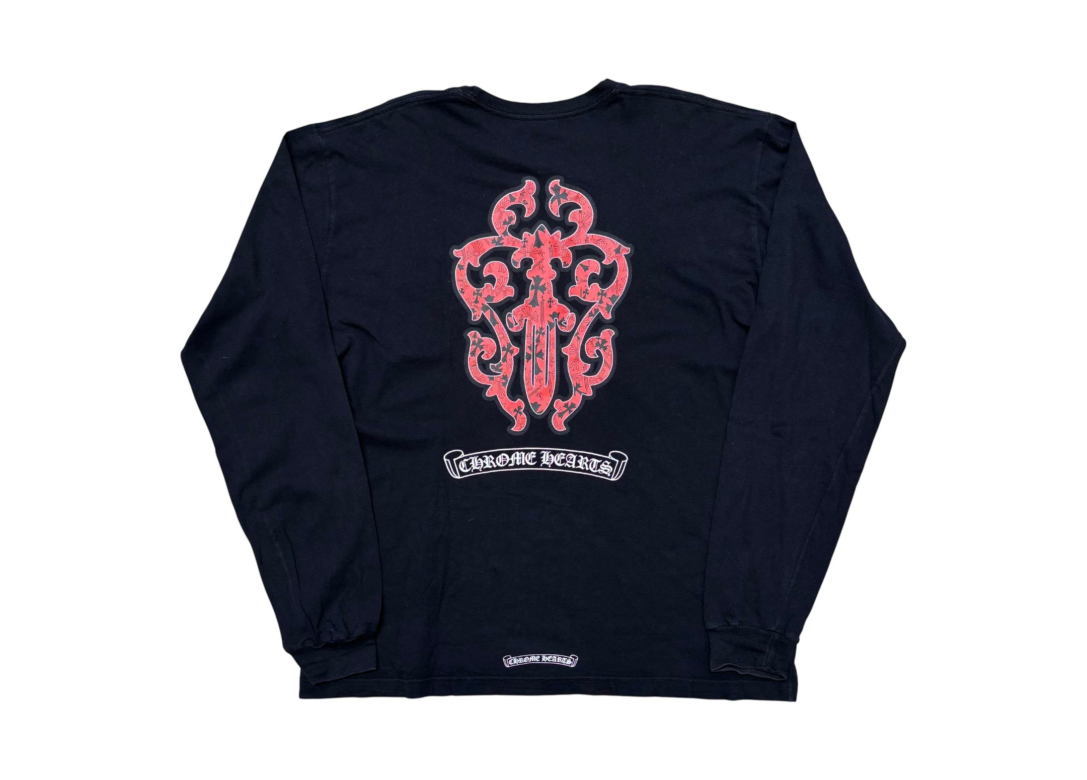Chrome Hearts Longsleeve Dagger Red Black COND 9.8/10